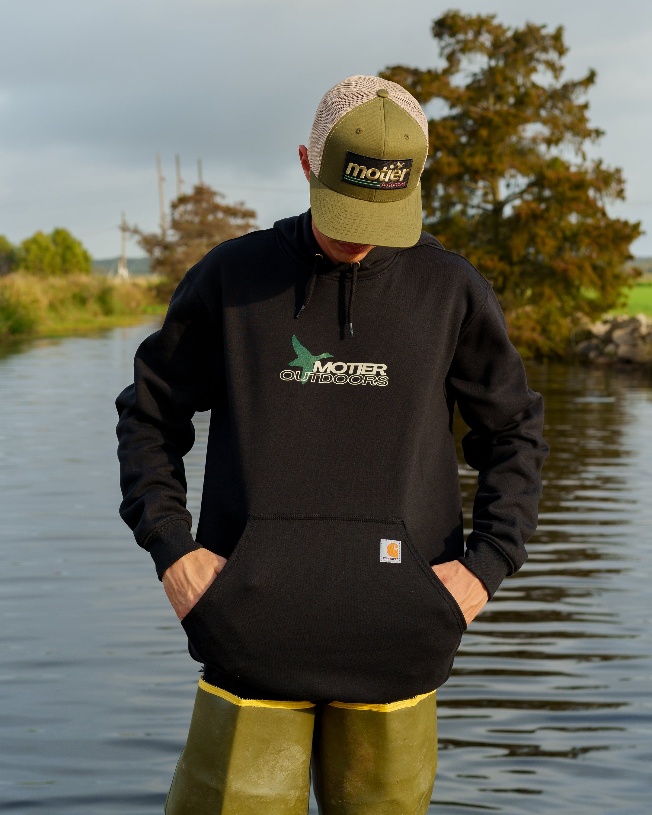 Motier Outdoors Carhartt Hoodie (Black) - Motier Lafayette 