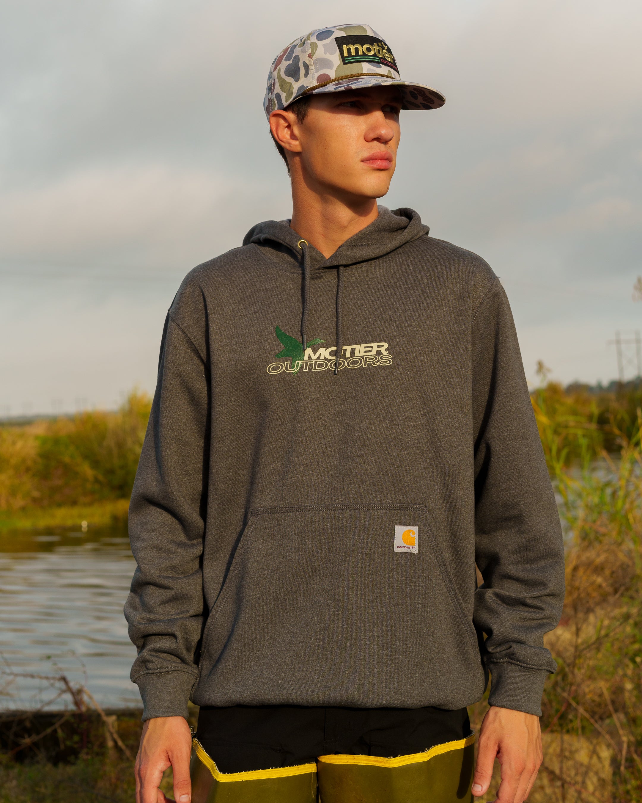 Motier Outdoors Carhartt Hoodie (Charcoal) - Motier Lafayette 