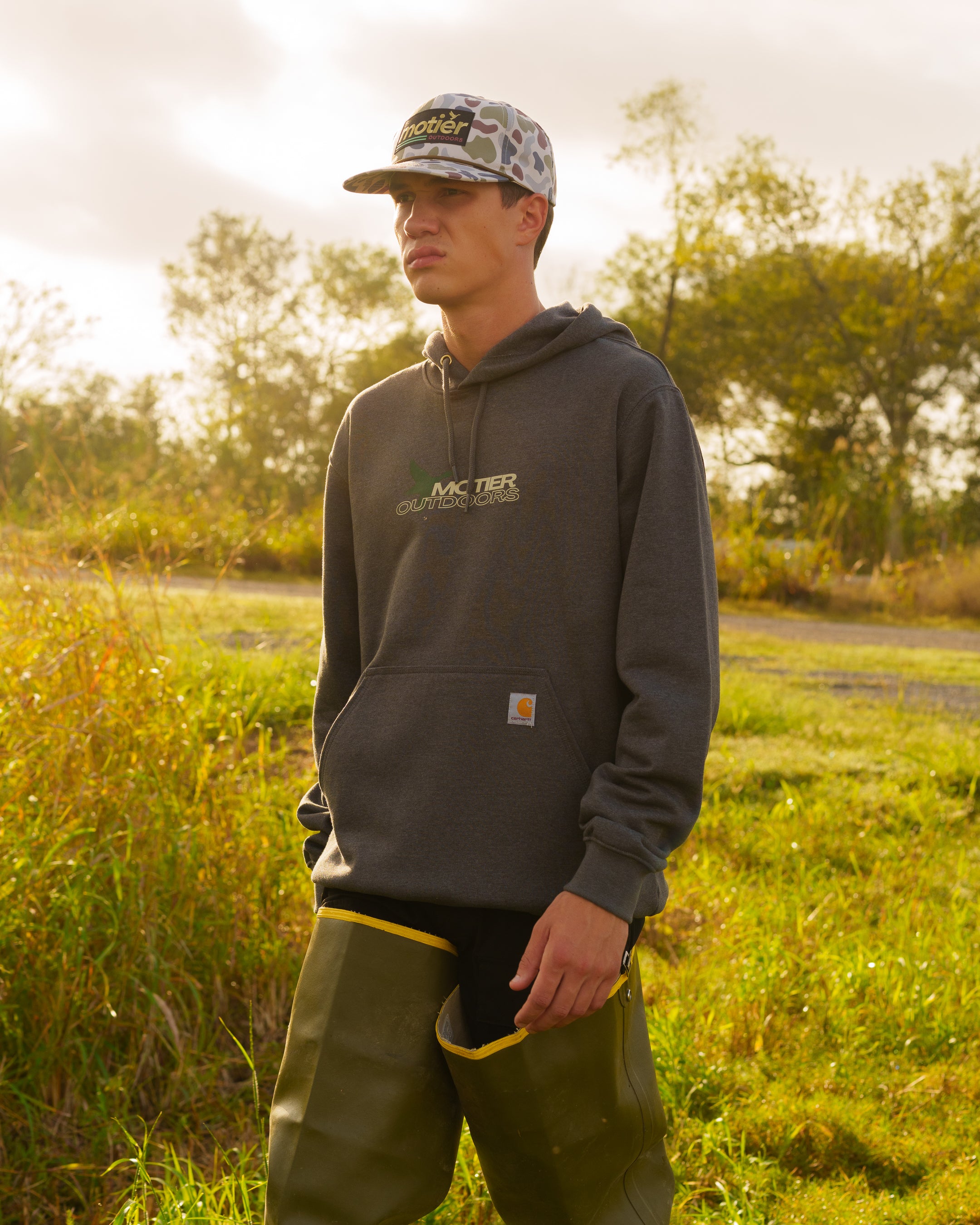 Motier Outdoors Carhartt Hoodie (Charcoal) - Motier Lafayette 