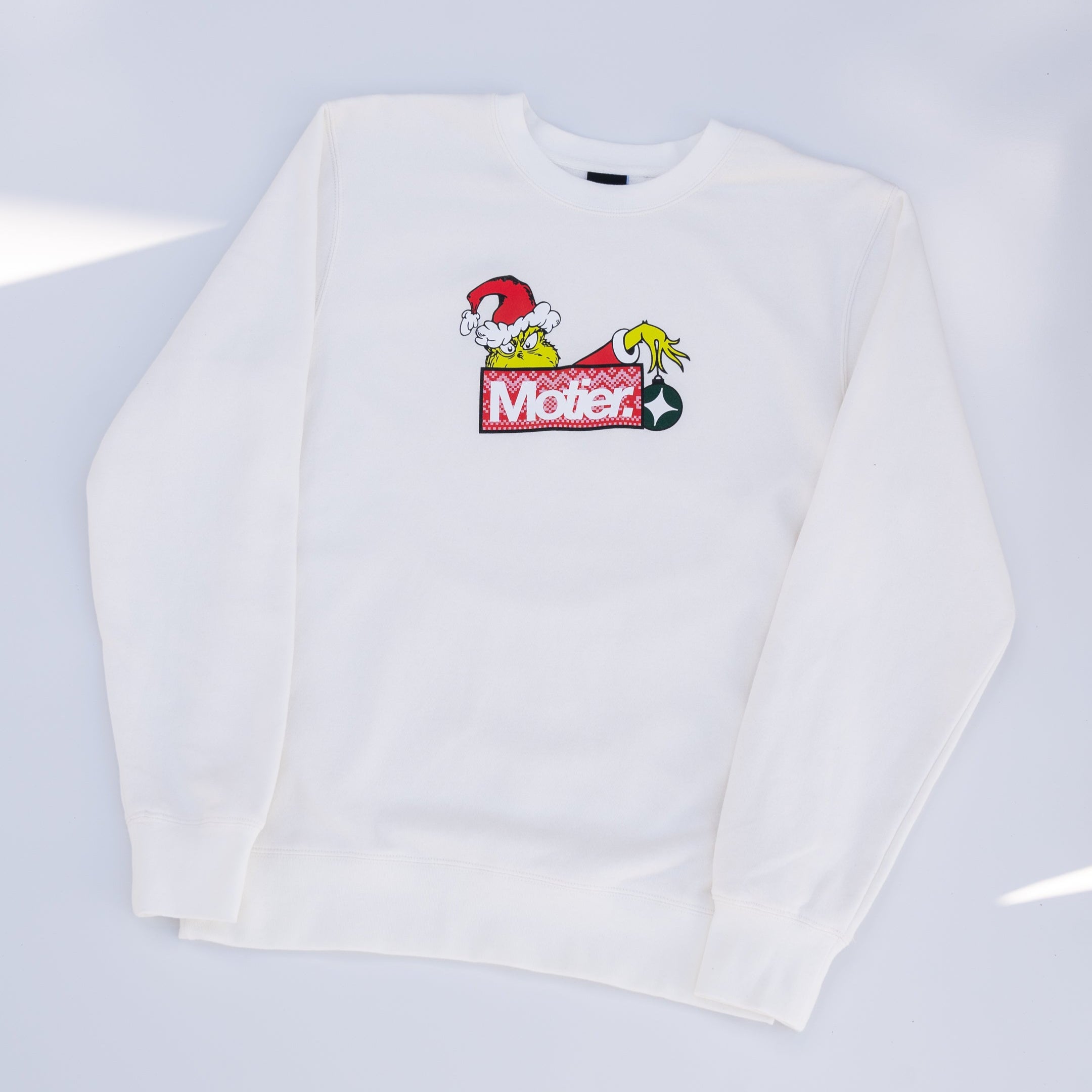 The Holiday Heist Crewneck (White) - Motier Lafayette 