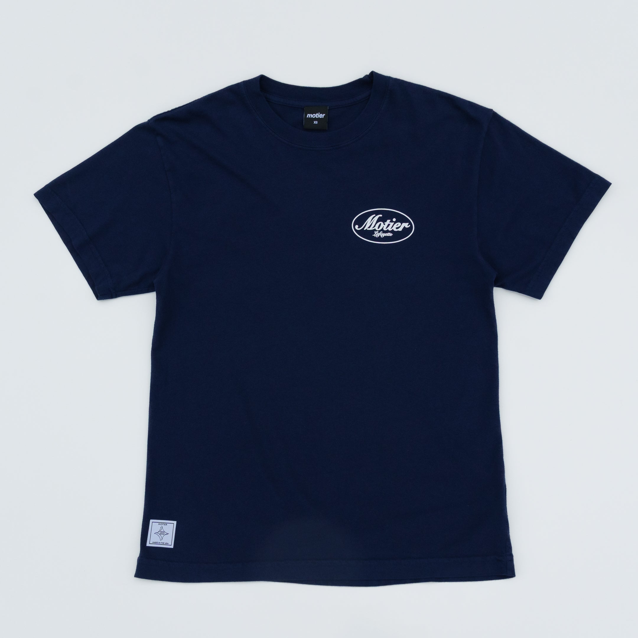 The Classic Logo 2.0 Signature Luxe Tee (Navy) - Motier Lafayette 