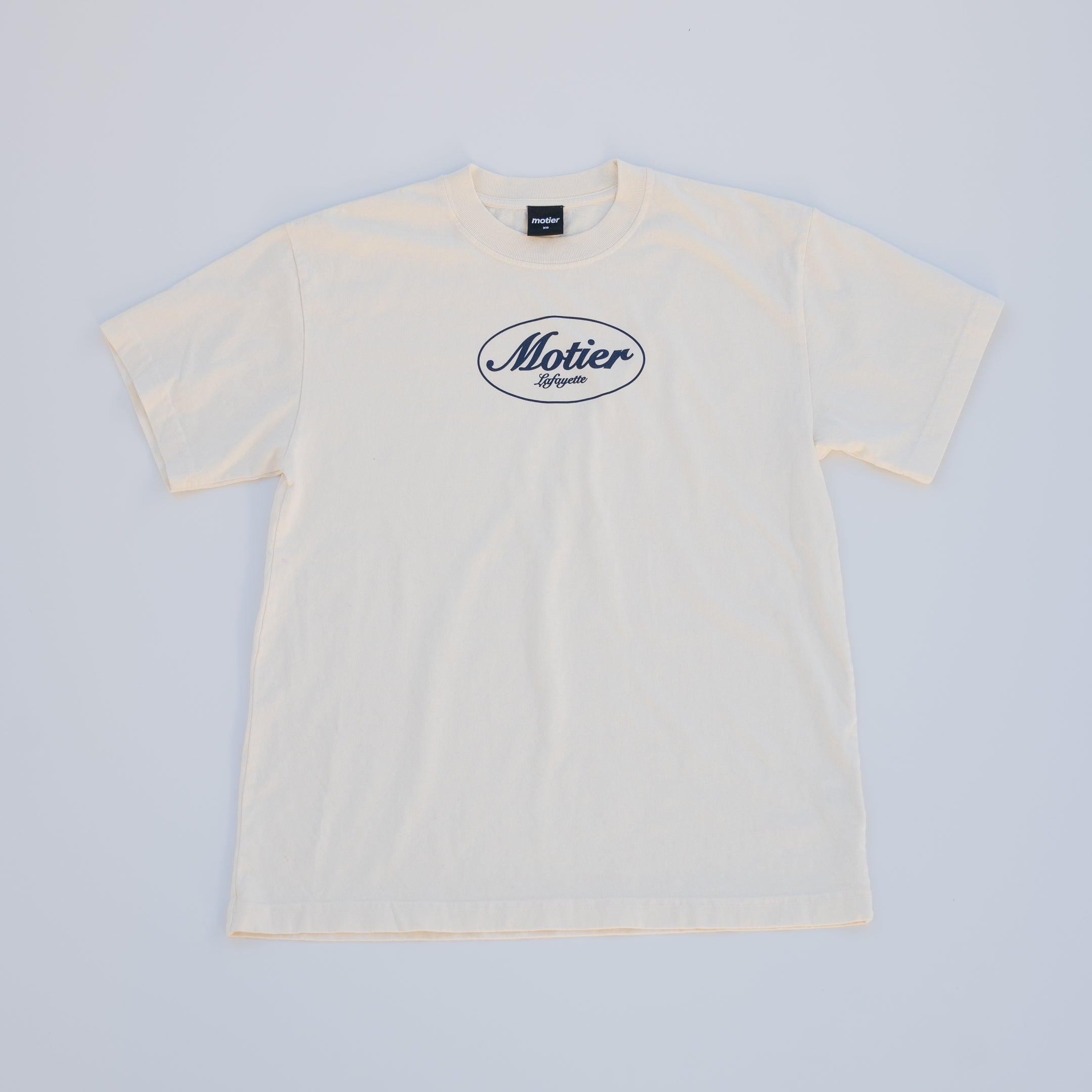 The Classic Logo 2.0 Luxe Tee (Cream) - Motier Lafayette 