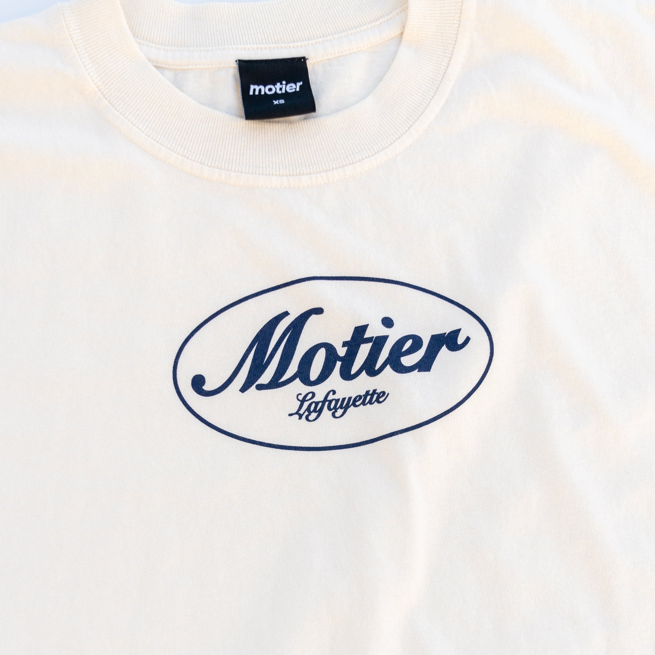 The Classic Logo 2.0 Luxe Tee (Cream) - Motier Lafayette 