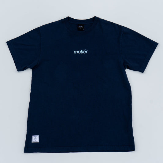 The Classic Embroidery Luxe Tee (Navy)