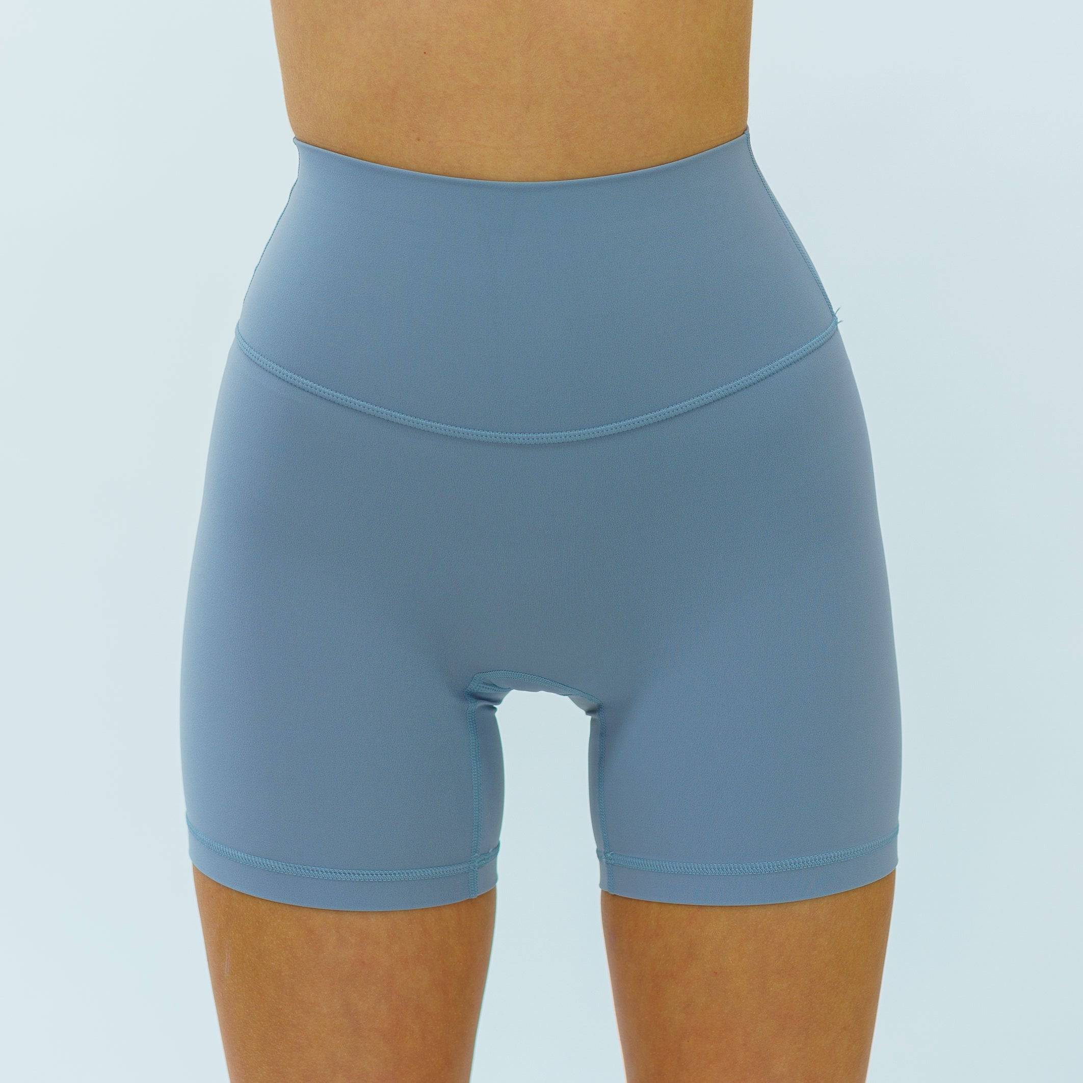 Nyx Luxe Biker Shorts (Cloud Grey) - Motier Lafayette 