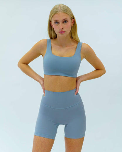 Diamond Lycra Sports Bra (Cloud Grey)