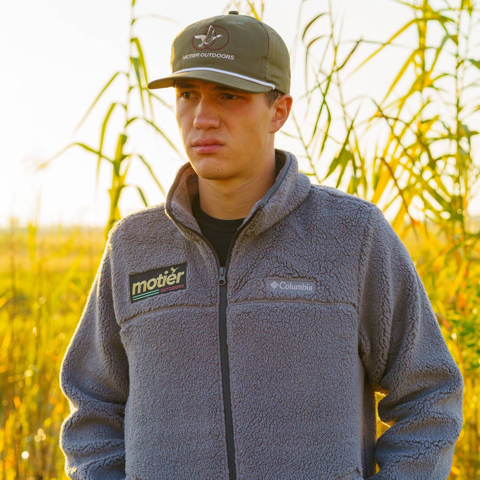 The Motier Outdoors Sherpa Full-Zip Fleece Jacket (Gunmetal) - Motier Lafayette 