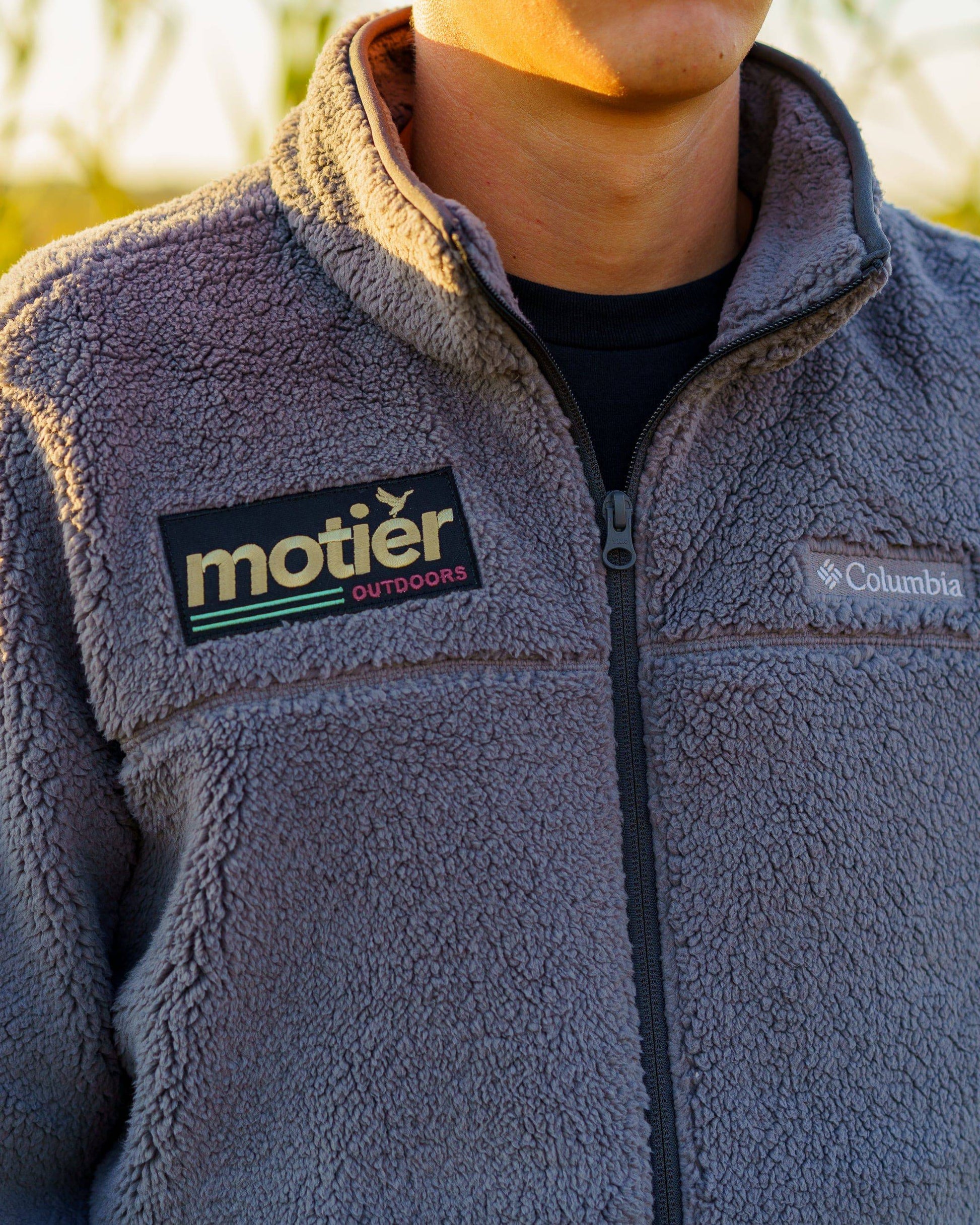 The Motier Outdoors Sherpa Full-Zip Fleece Jacket (Gunmetal) - Motier Lafayette 