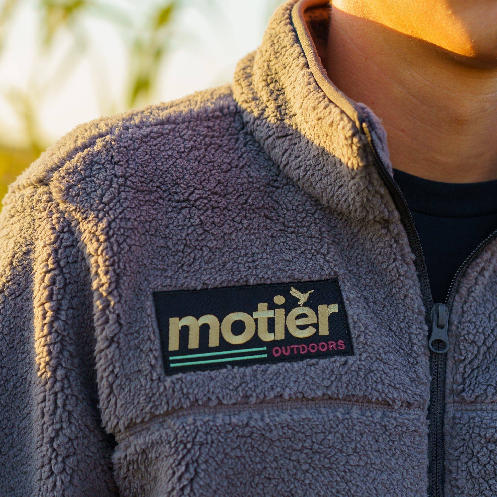 The Motier Outdoors Sherpa Full-Zip Fleece Jacket (Gunmetal) - Motier Lafayette 