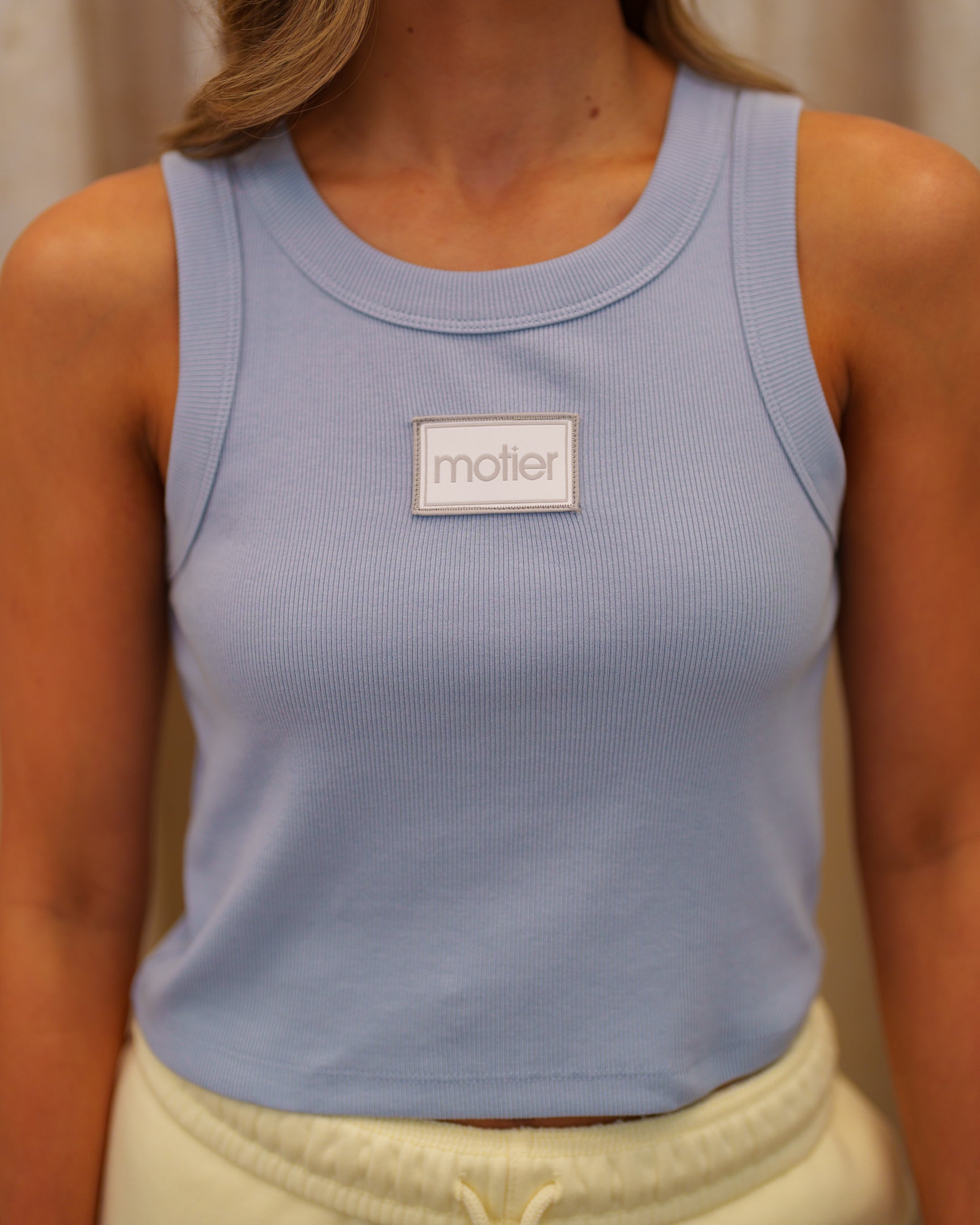 Motier Core Ribbed Tank (Powder Blue)