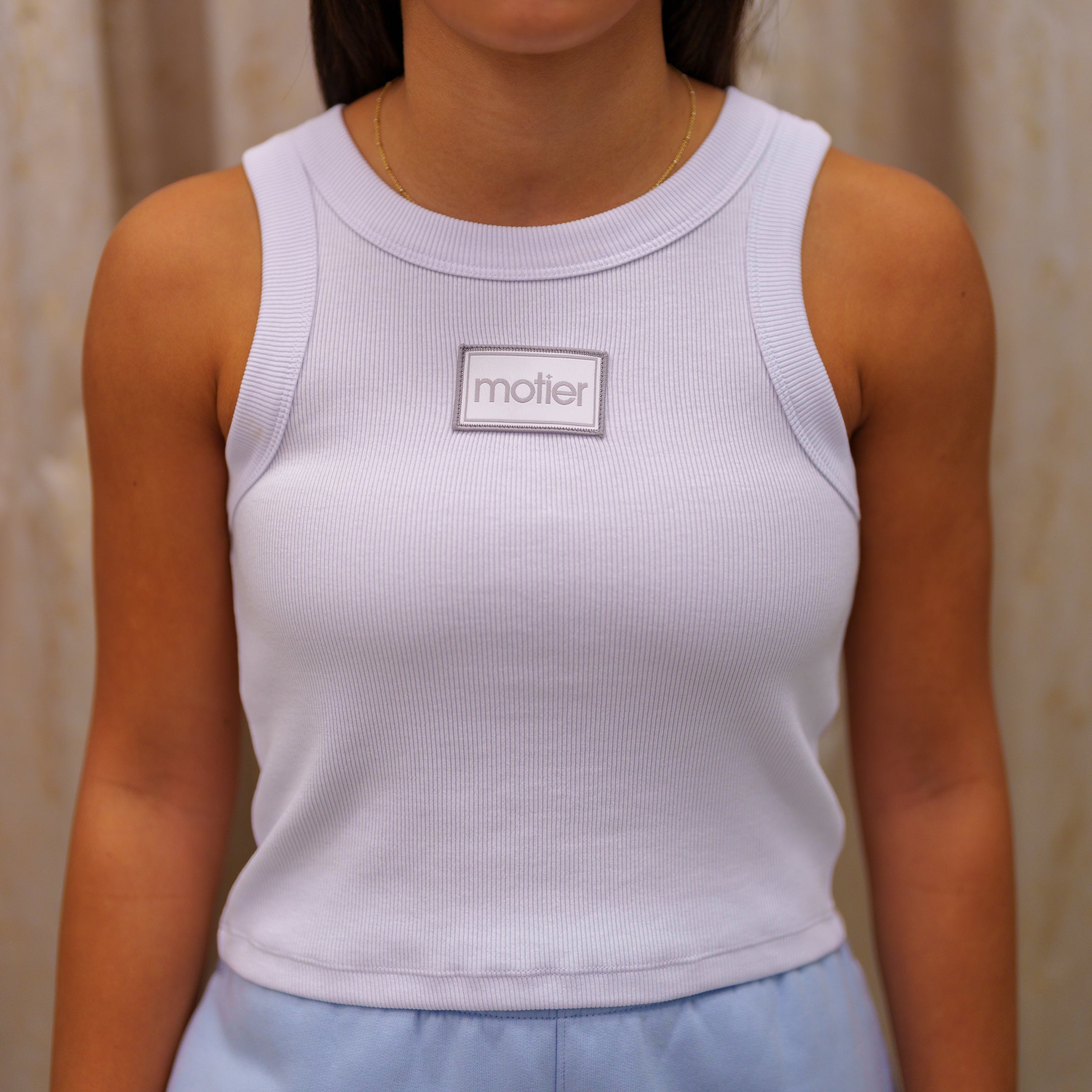 Motier Core Ribbed Tank (White)