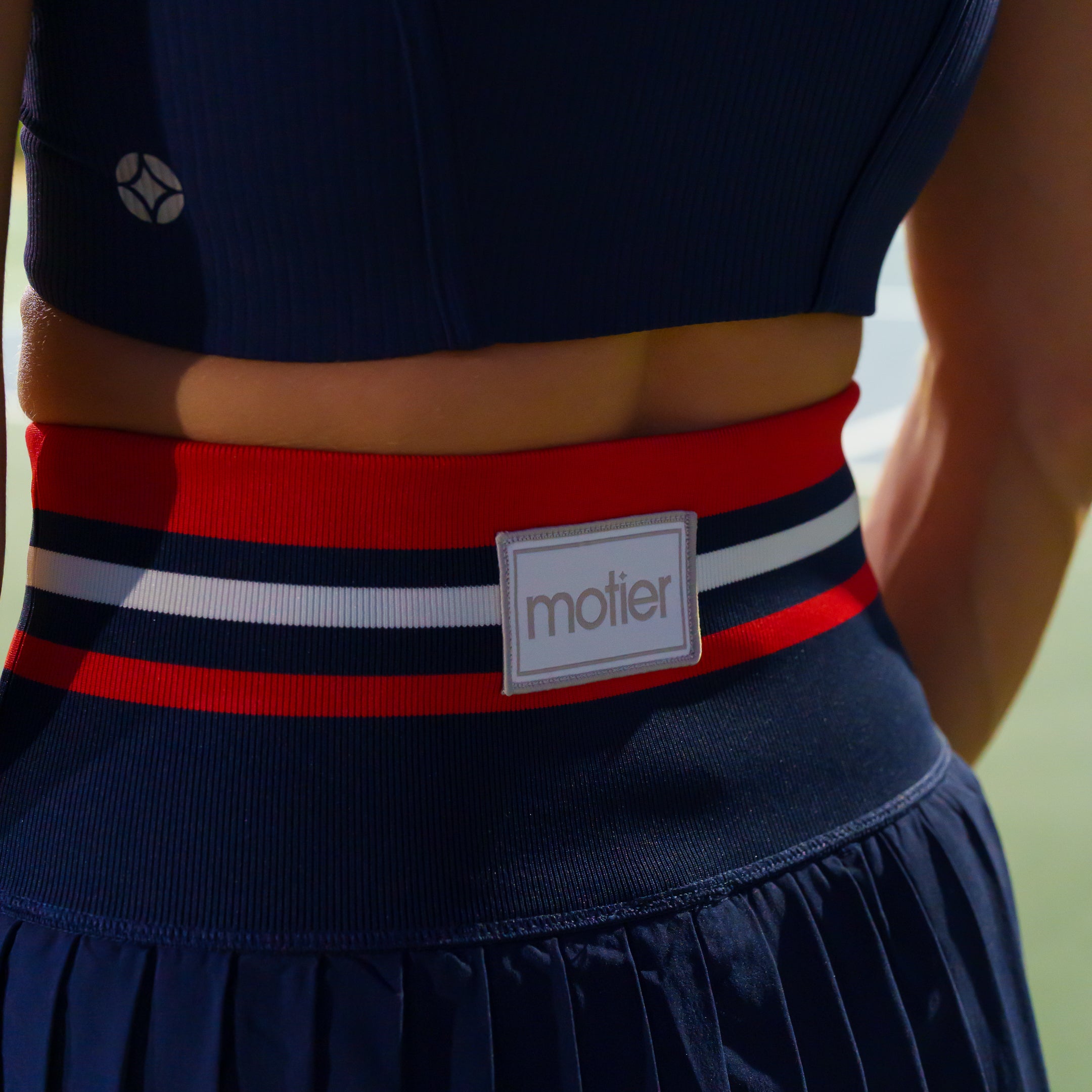 The Motier Court Pleated Tennis Skirt (Navy)