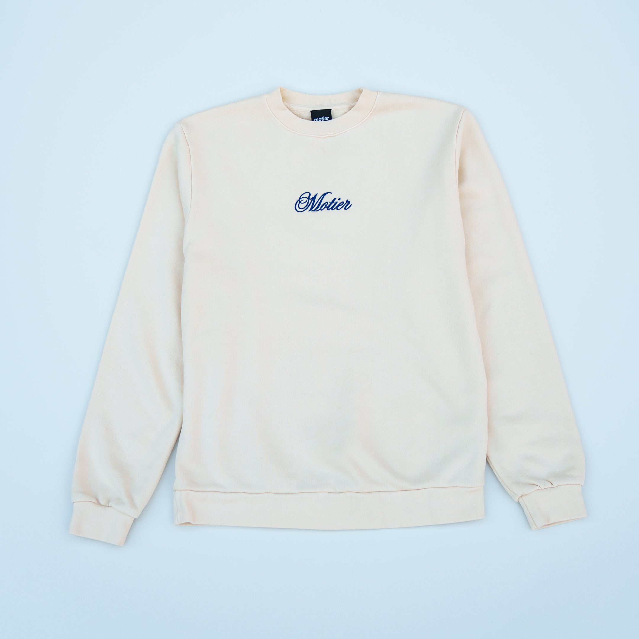 Grand Script Luxe Crewneck (Antique Pearl)