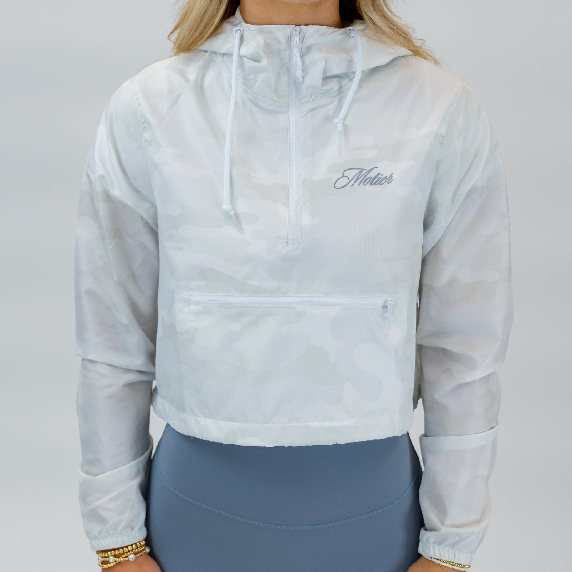 Women's Cropped Anorak (Snow) - Motier Lafayette 