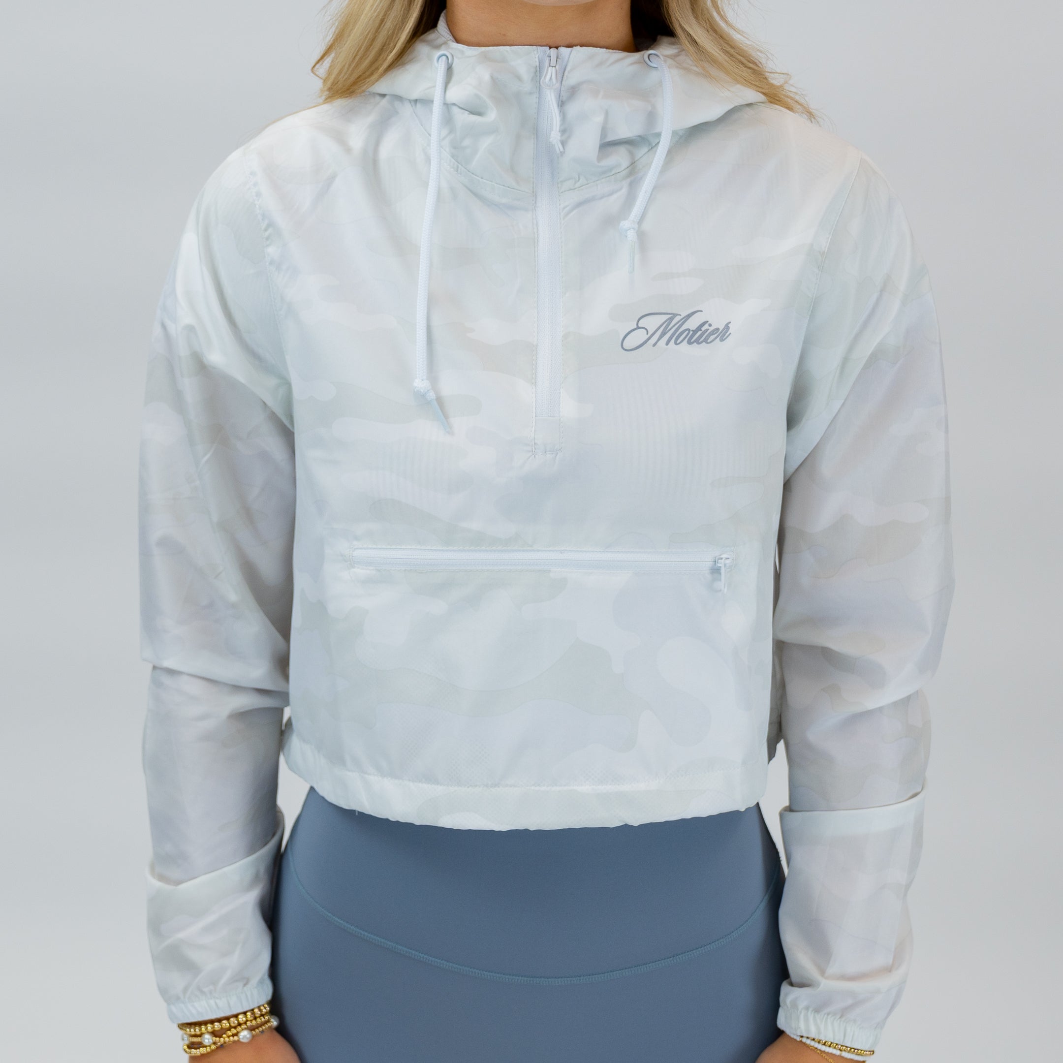 Women's Cropped Anorak (Snow) - Motier Lafayette 
