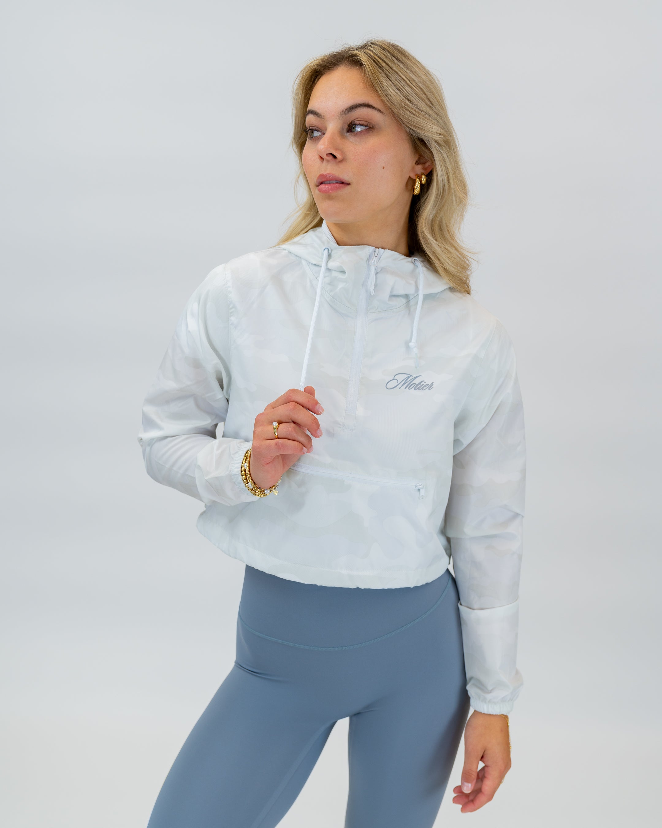 Women's Cropped Anorak (Snow) - Motier Lafayette 