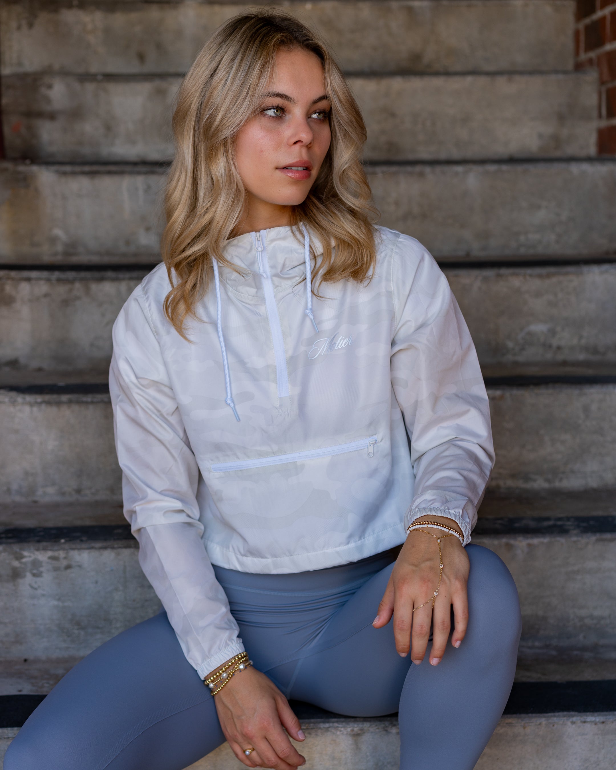 Women's Cropped Anorak (Snow) - Motier Lafayette 