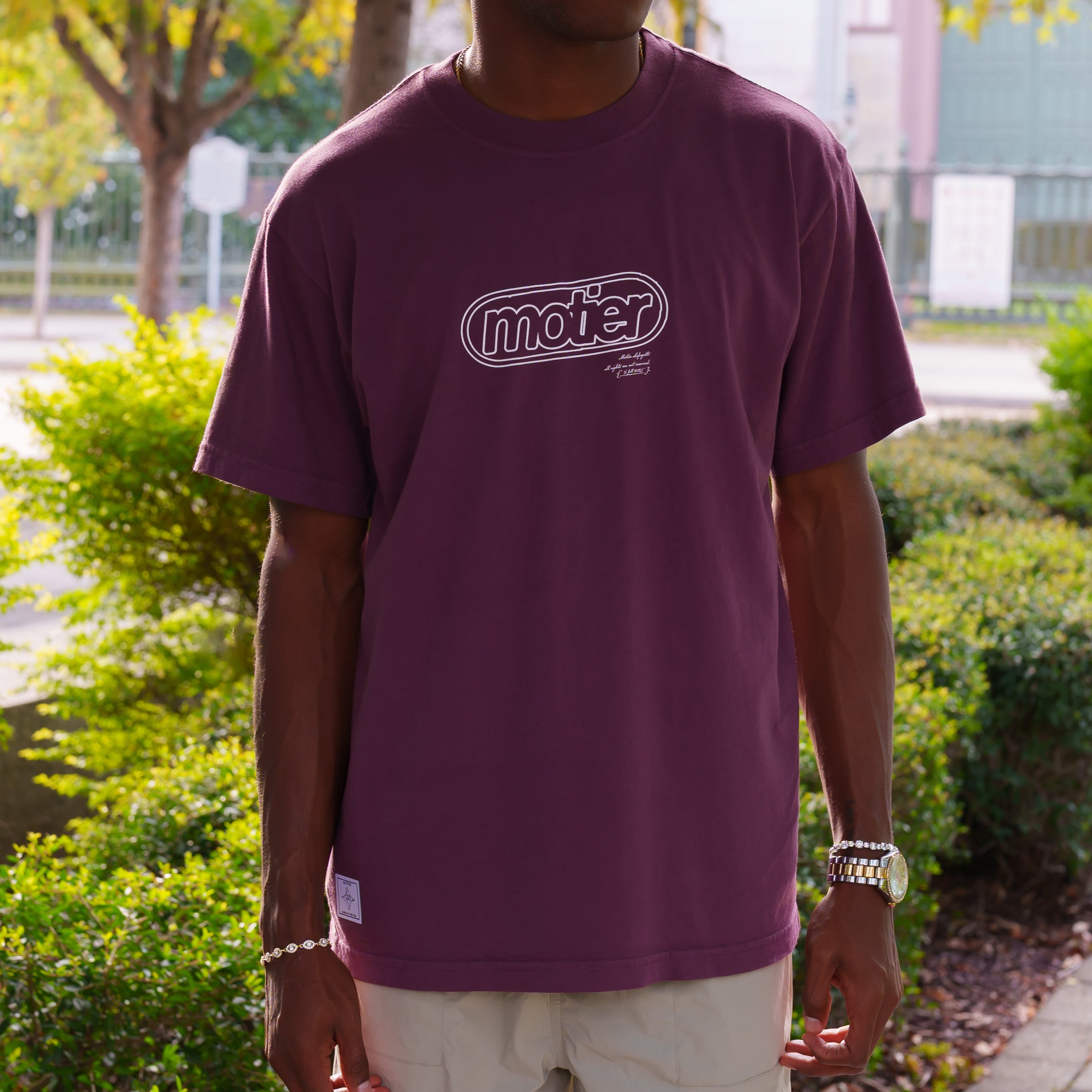 The Defied Luxe Tee (Plum Wine)