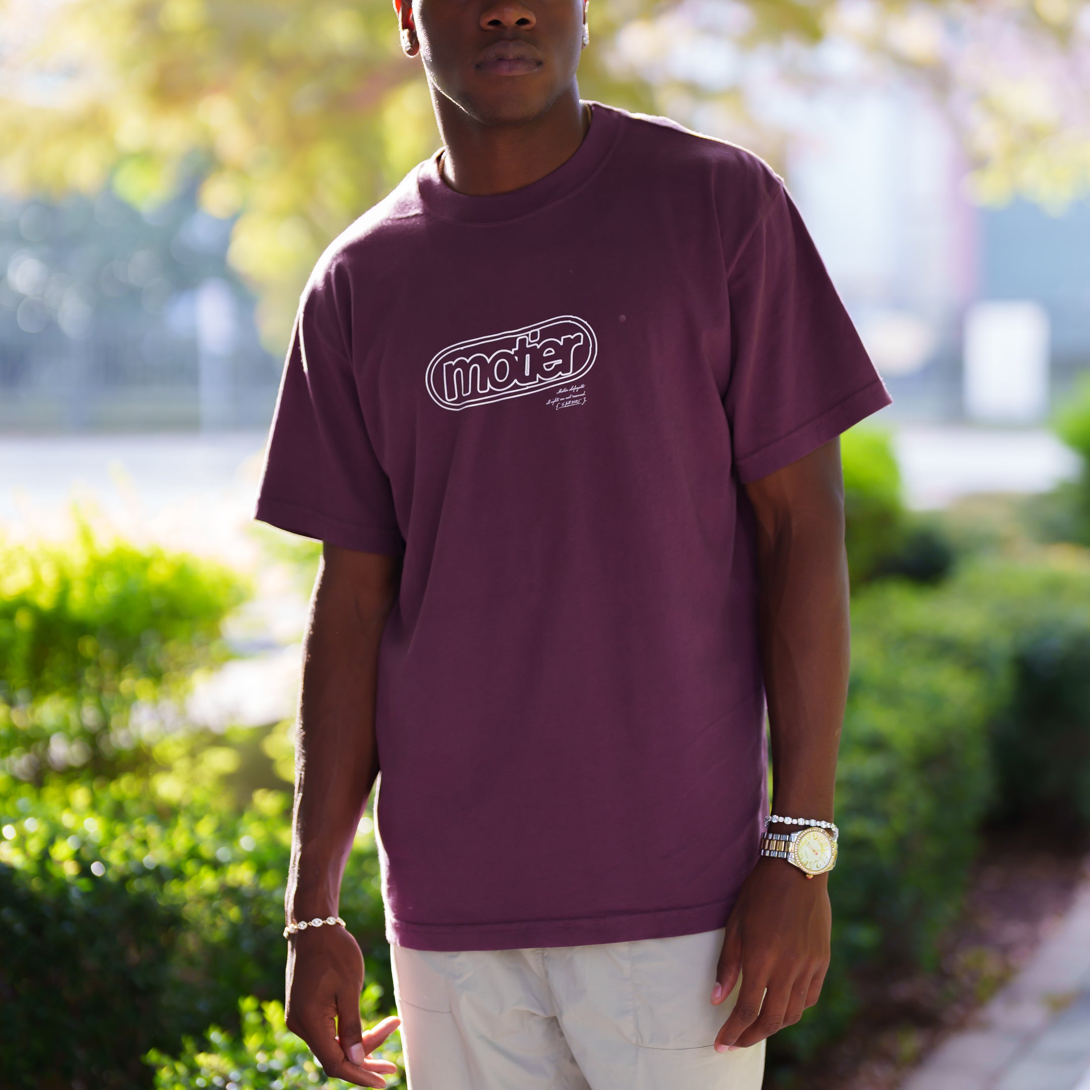 The Defied Luxe Tee (Plum Wine)