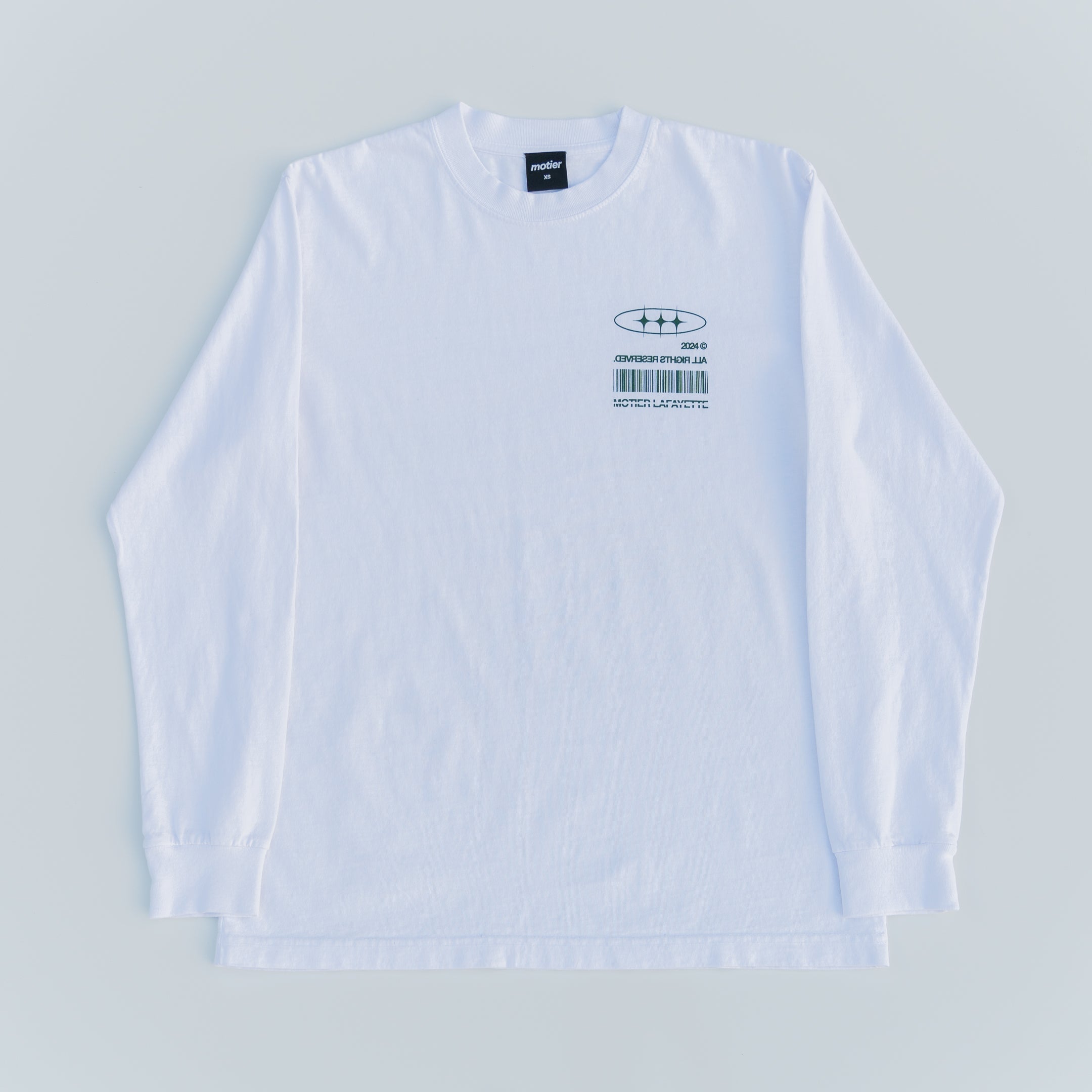The Distortion VII L/S Luxe Tee (White) - Motier Lafayette 