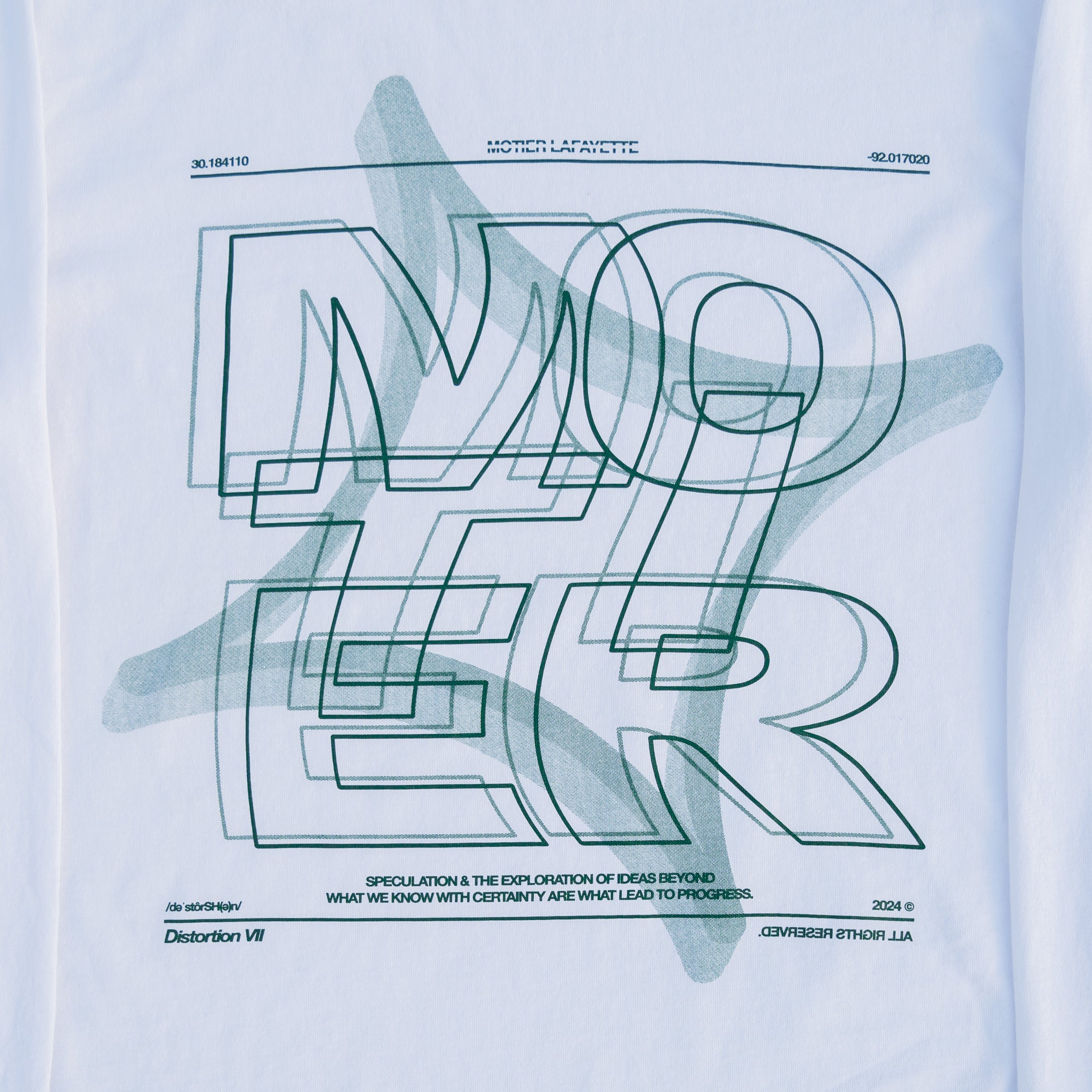 The Distortion VII L/S Luxe Tee (White) - Motier Lafayette 