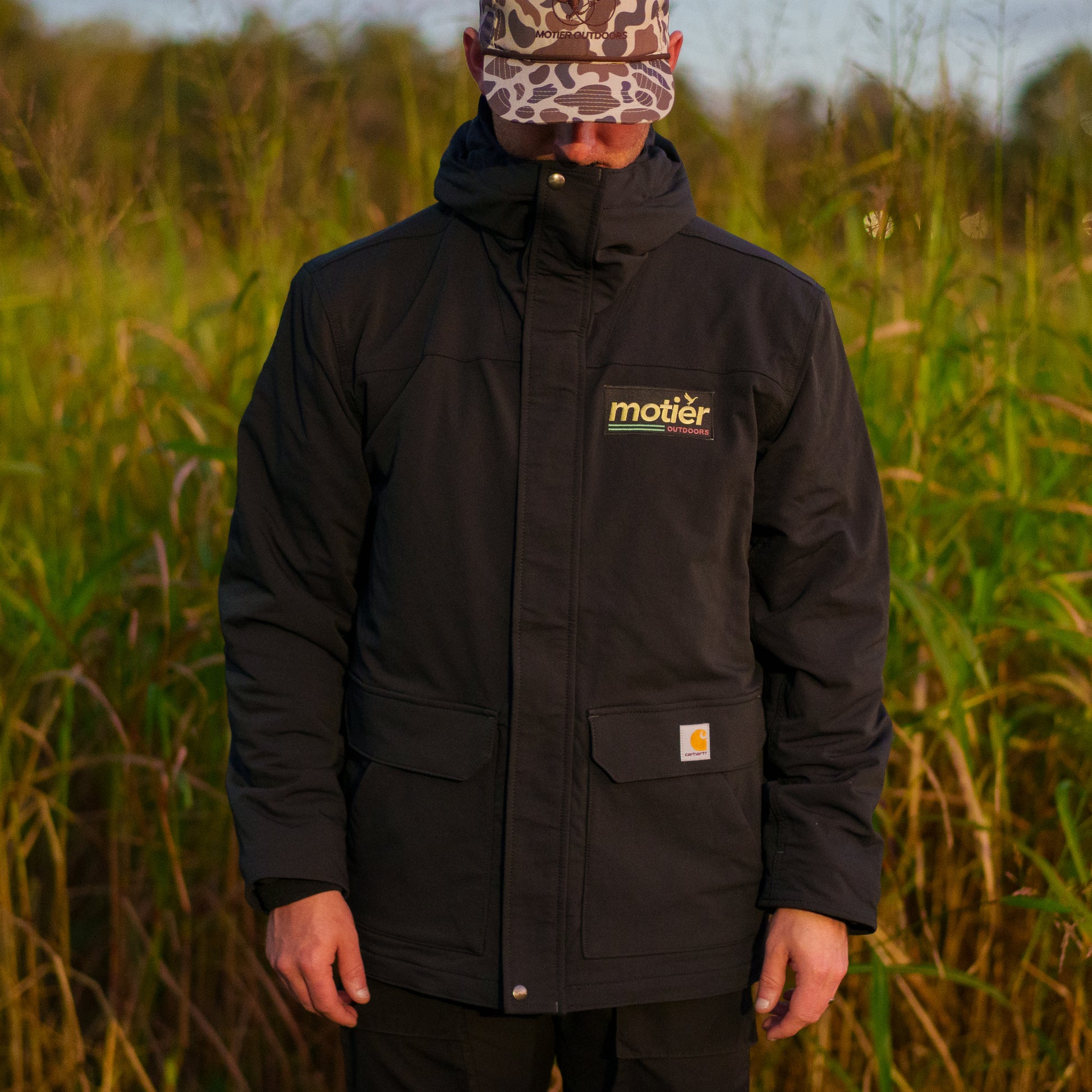 The Motier Outdoors Hooded Carhartt Duck Jacket (Black) - Motier Lafayette 