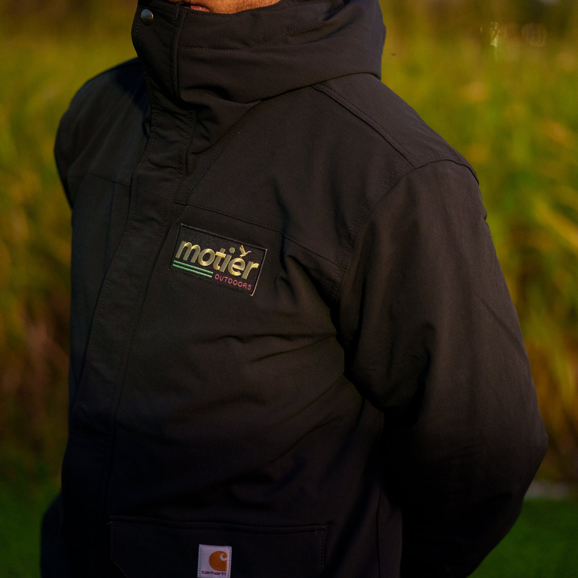 The Motier Outdoors Hooded Carhartt Duck Jacket (Black) - Motier Lafayette 