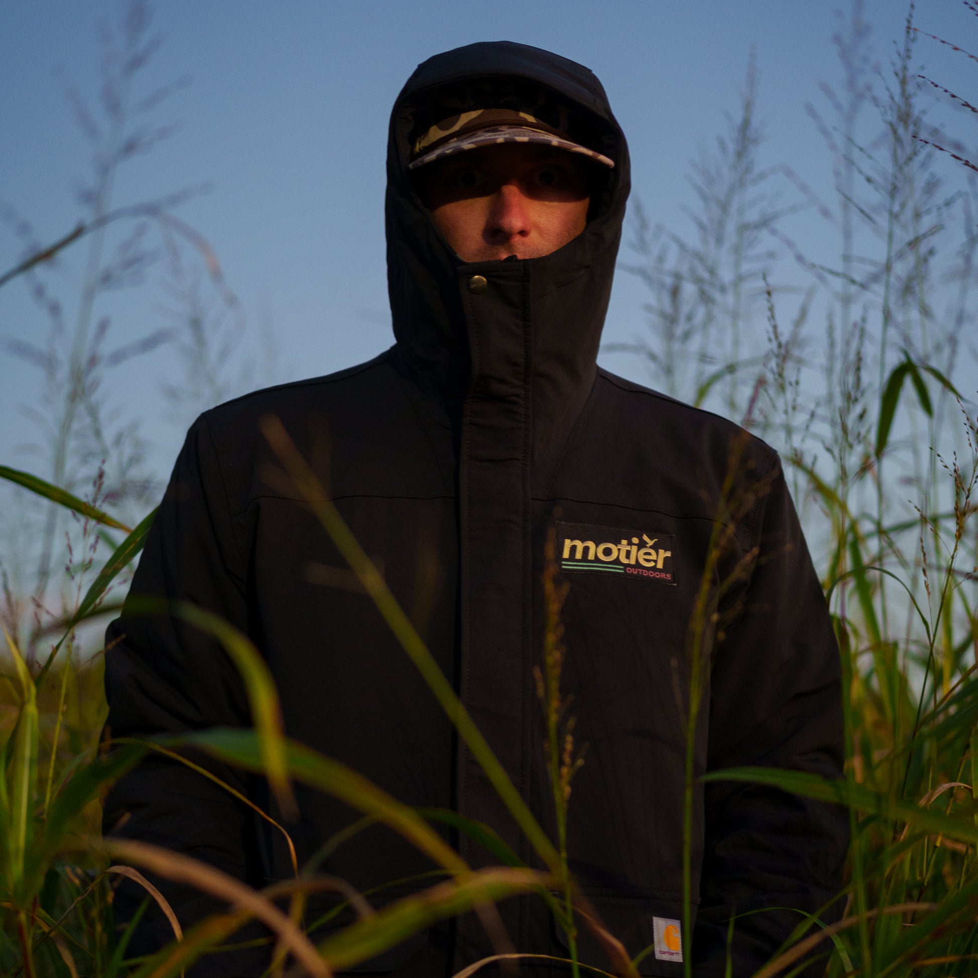 The Motier Outdoors Hooded Carhartt Duck Jacket (Black) - Motier Lafayette 