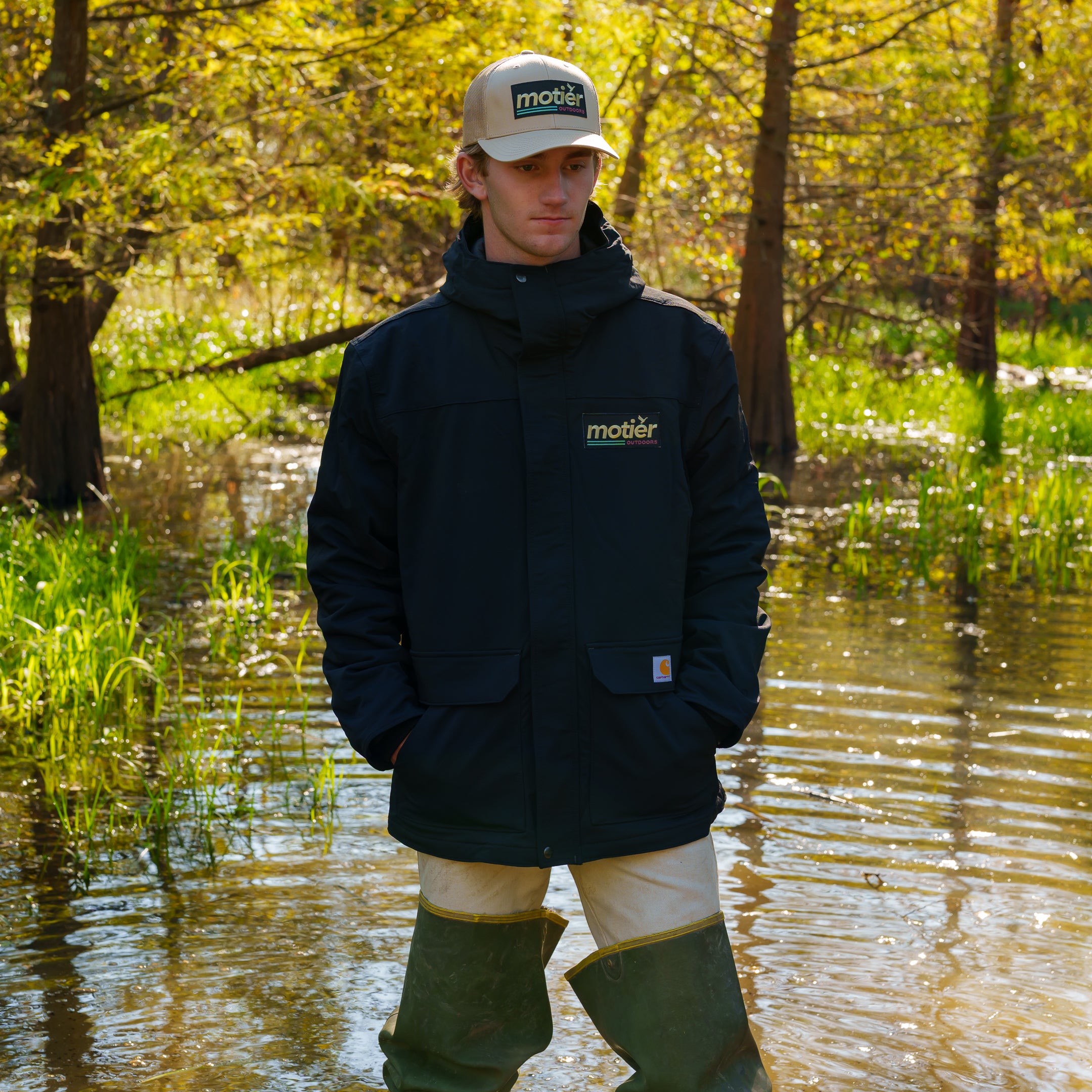 The Motier Outdoors Hooded Carhartt Duck Jacket (Black)