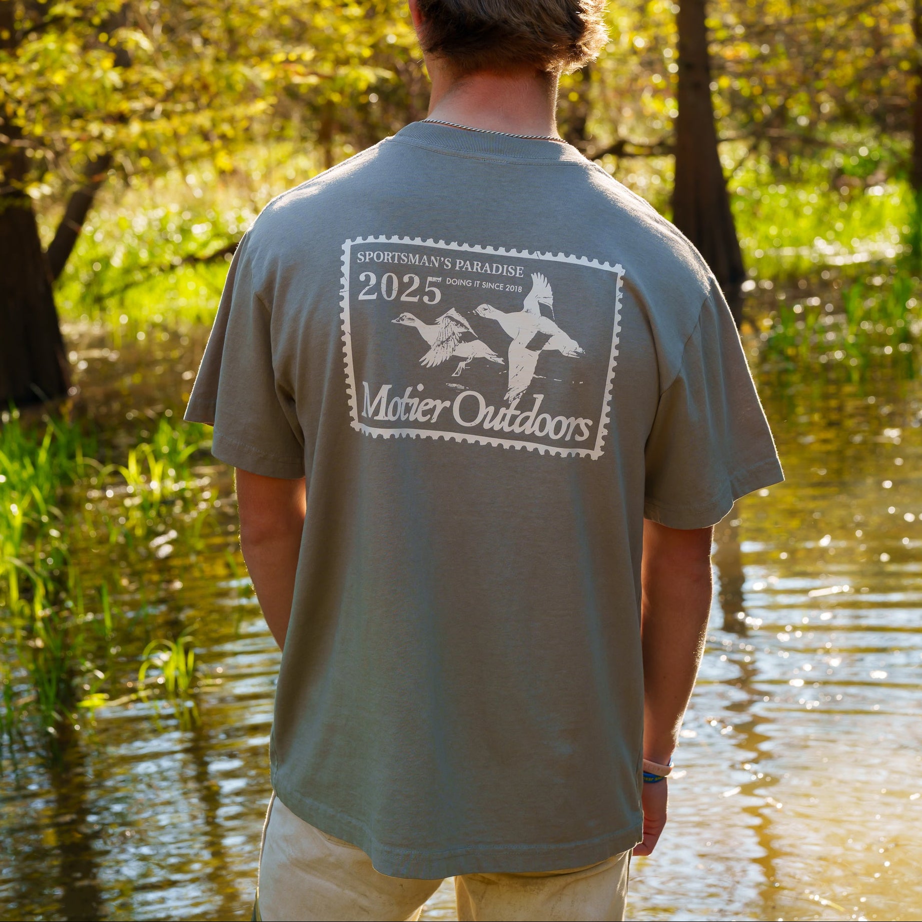 Duck Stamp Luxe Tee (Moon Mist)