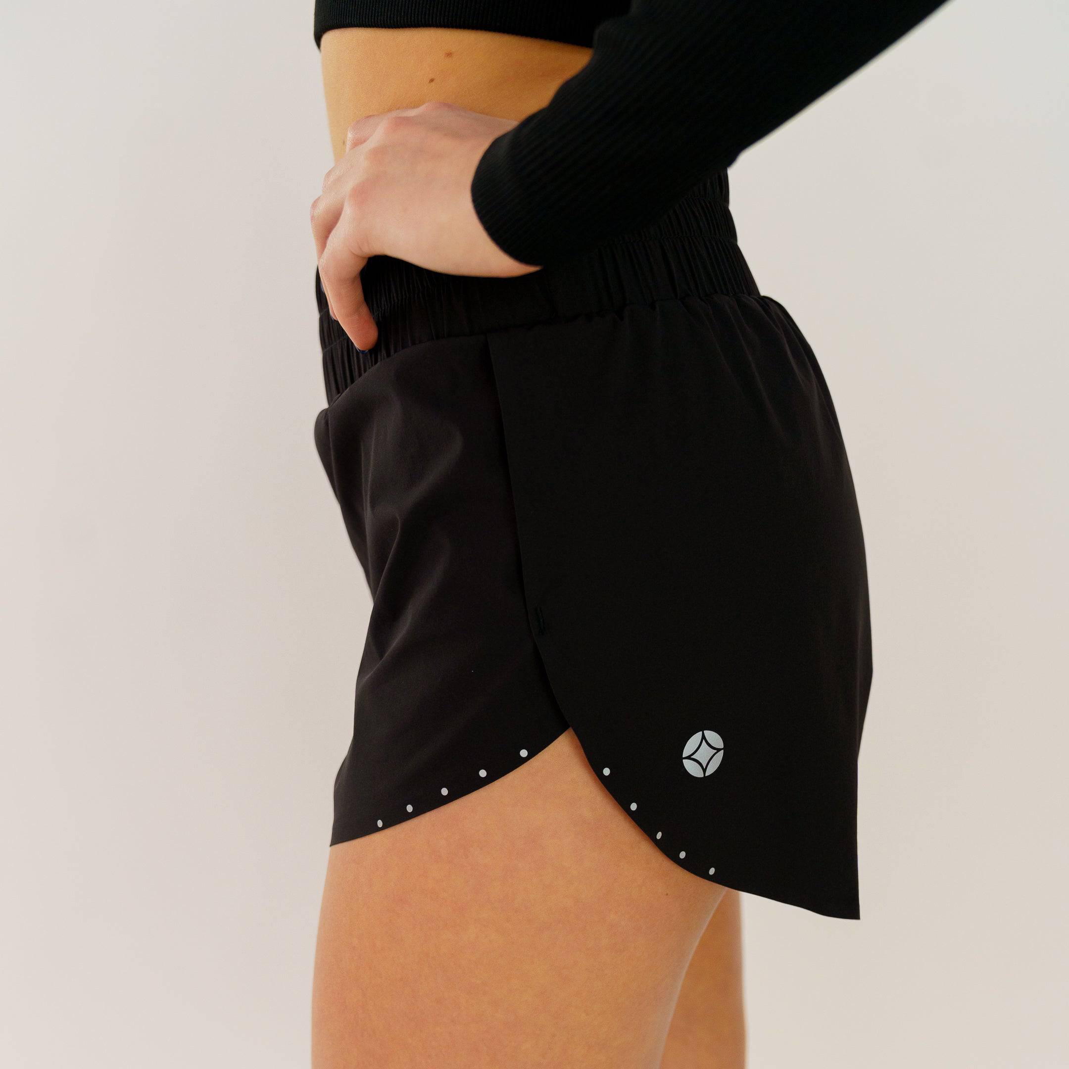 Motier Women's Elevate Shorts (Black) - Motier Lafayette 