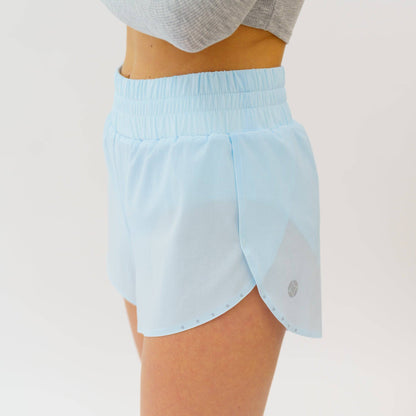 Motier Women's Elevate Shorts (Baby Blue) - Motier Lafayette 