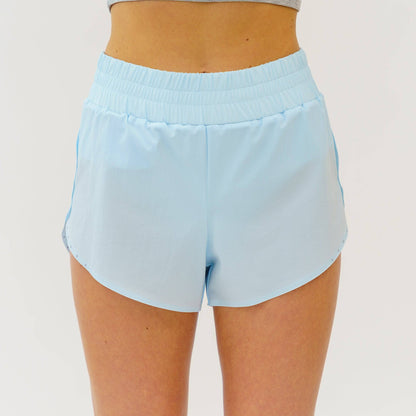 Motier Women's Elevate Shorts (Baby Blue) - Motier Lafayette 