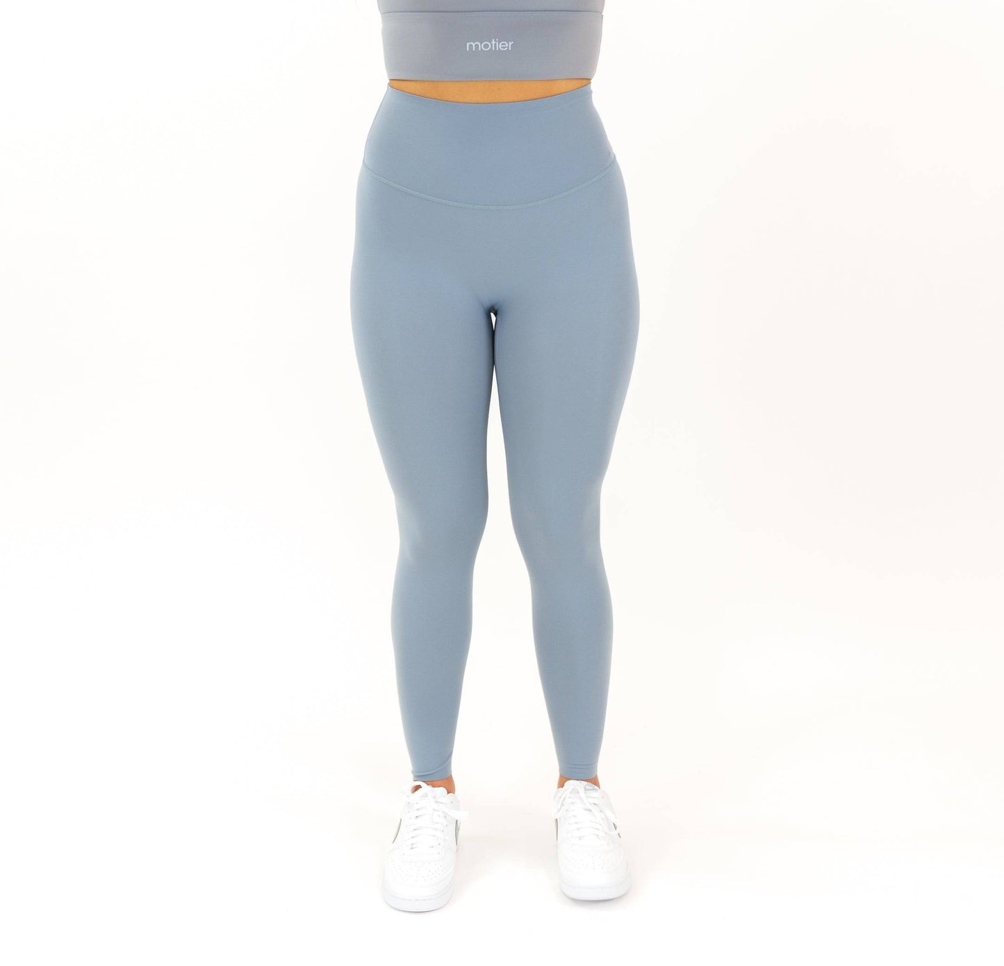 Empower Highwaist Leggings (Cloud Grey) - Motier Lafayette 
