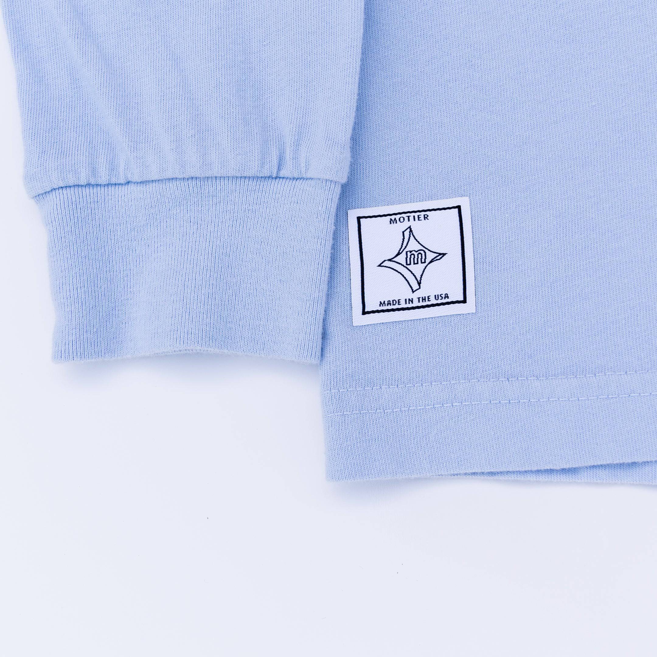 The Genesis L/S Luxe Tee (Cashmere Blue) - Motier Lafayette 