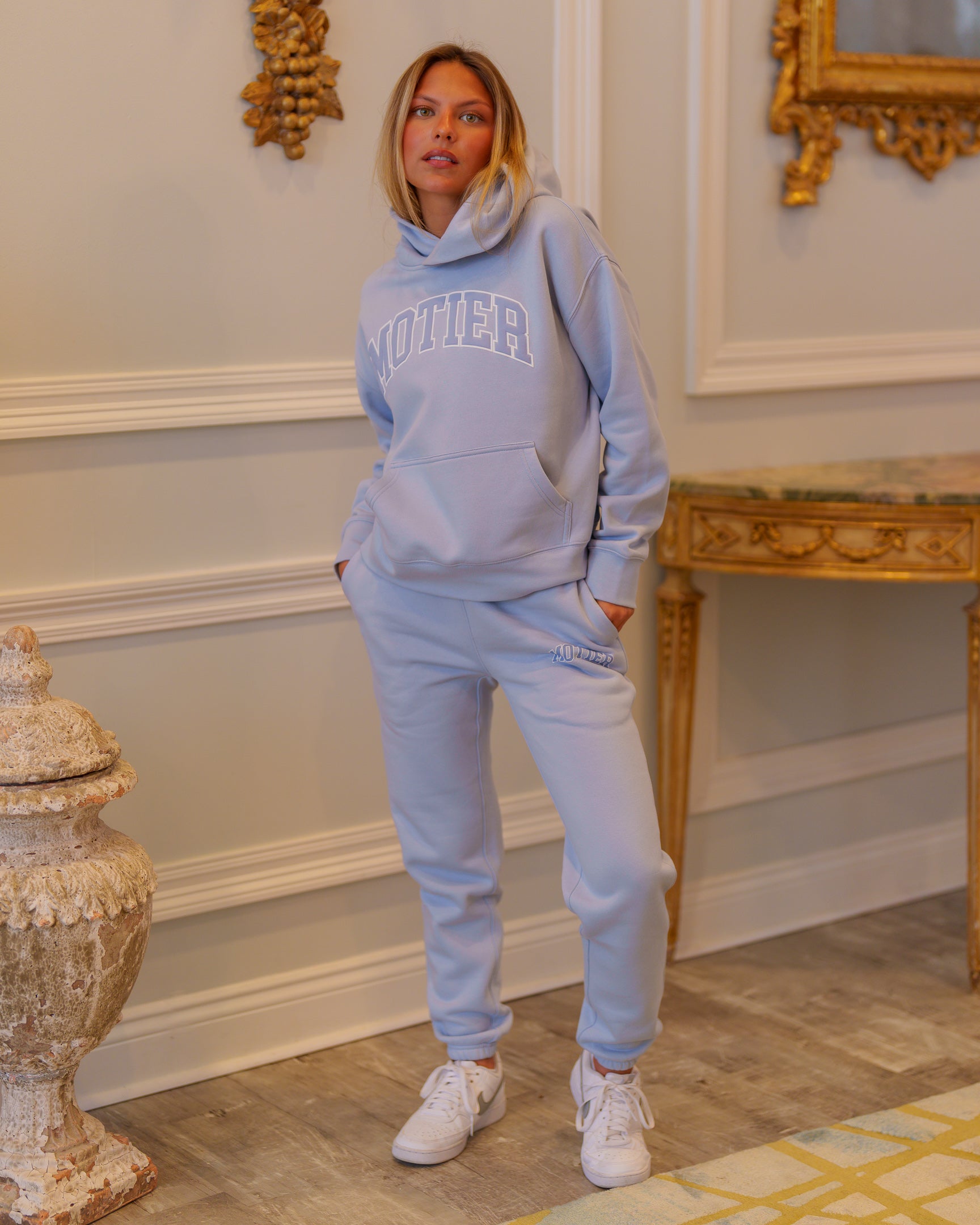 Women's Heritage Luxe Hoodie (Powder Blue)