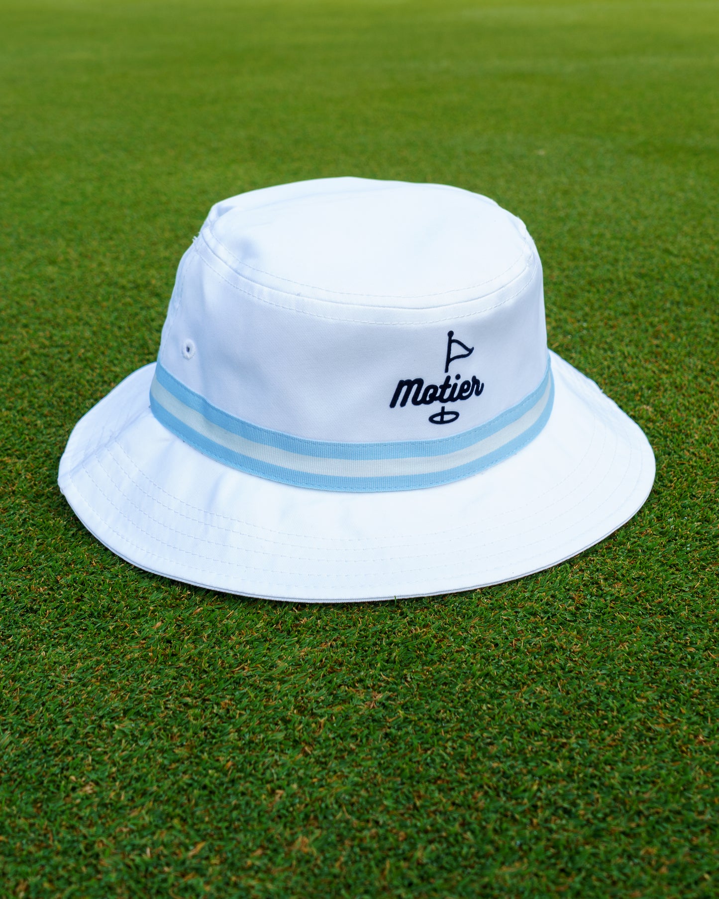 The Tour Bucket Hat (White/Baby Blue)