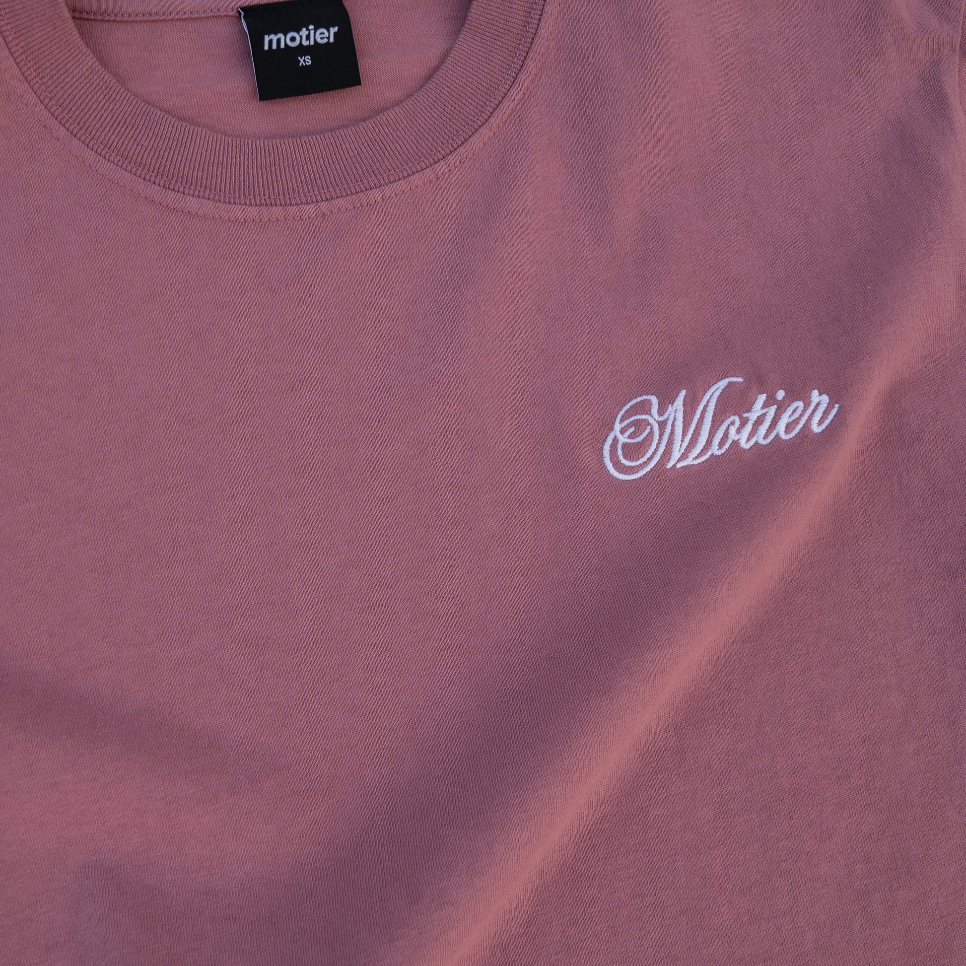The Grand Script Embroidery Luxe Tee (Acadian) - Motier Lafayette 
