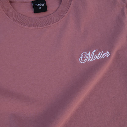 The Grand Script Embroidery Luxe Tee (Acadian) - Motier Lafayette 