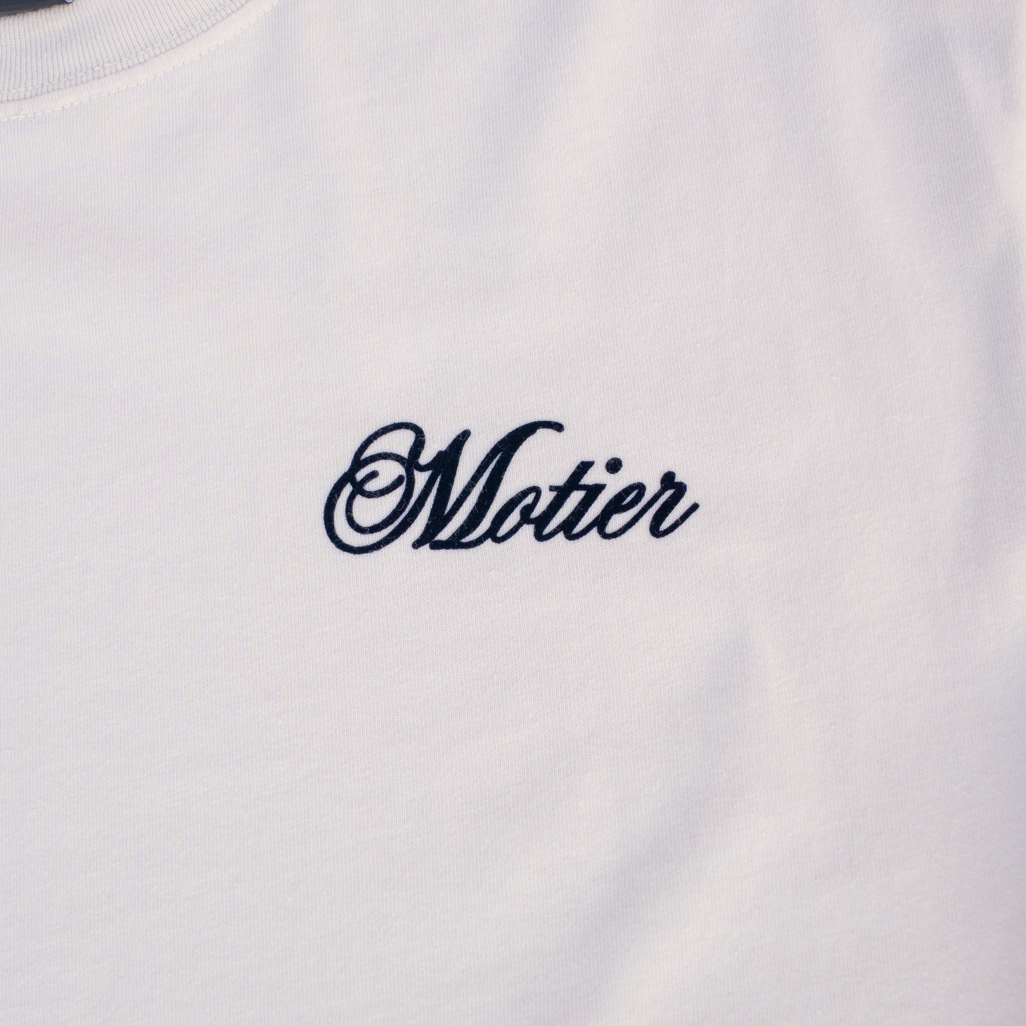The Grand Script Luxe Tee (Moonbeam) - Motier Lafayette 