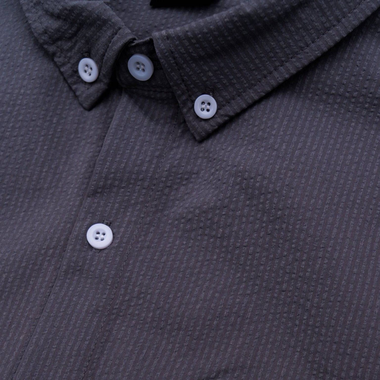 The Winston Seersucker Button Down (Graphite) - Motier Lafayette 