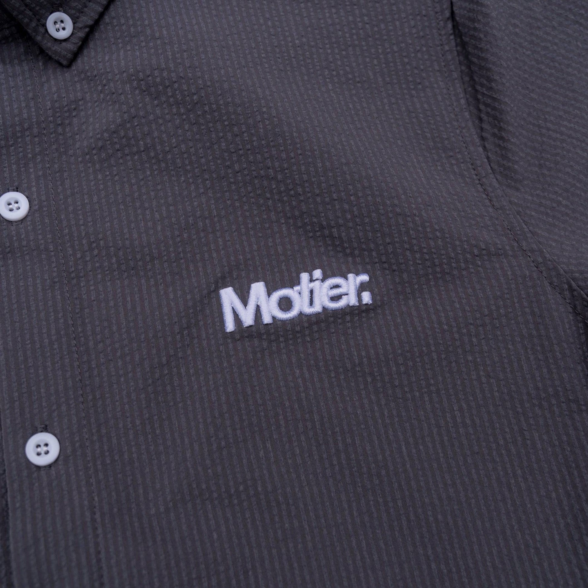 The Winston Seersucker Button Down (Graphite) - Motier Lafayette 