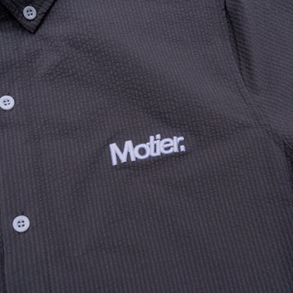 The Winston Seersucker Button Down (Graphite) - Motier Lafayette 