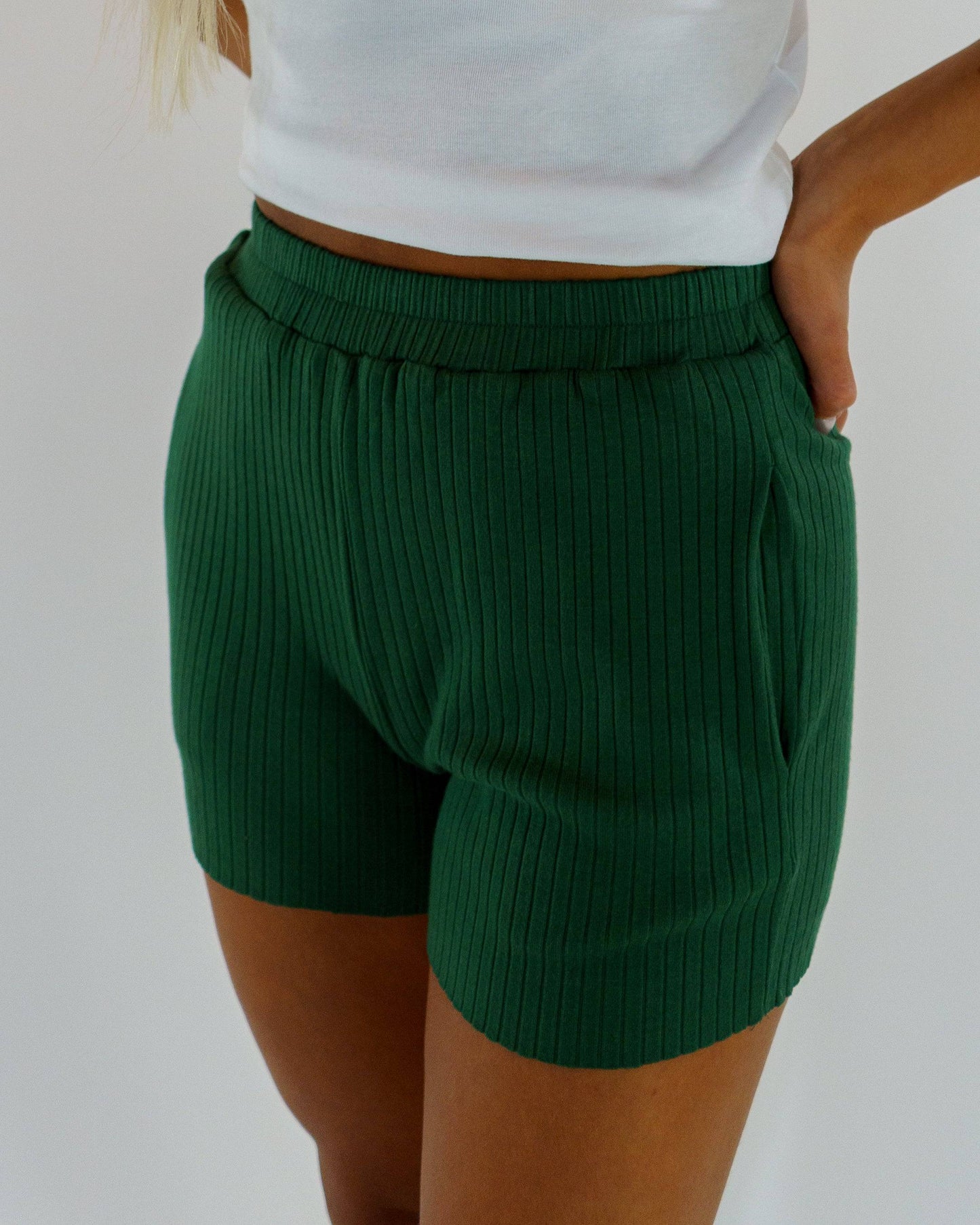 Ribbed Lounge Shorts (Masters Green)