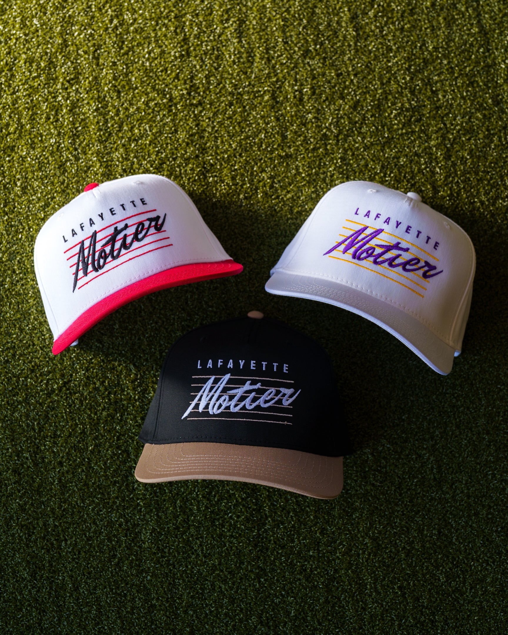 Retro Lafayette Snapback (White/Purple/Gold) - Motier Lafayette 