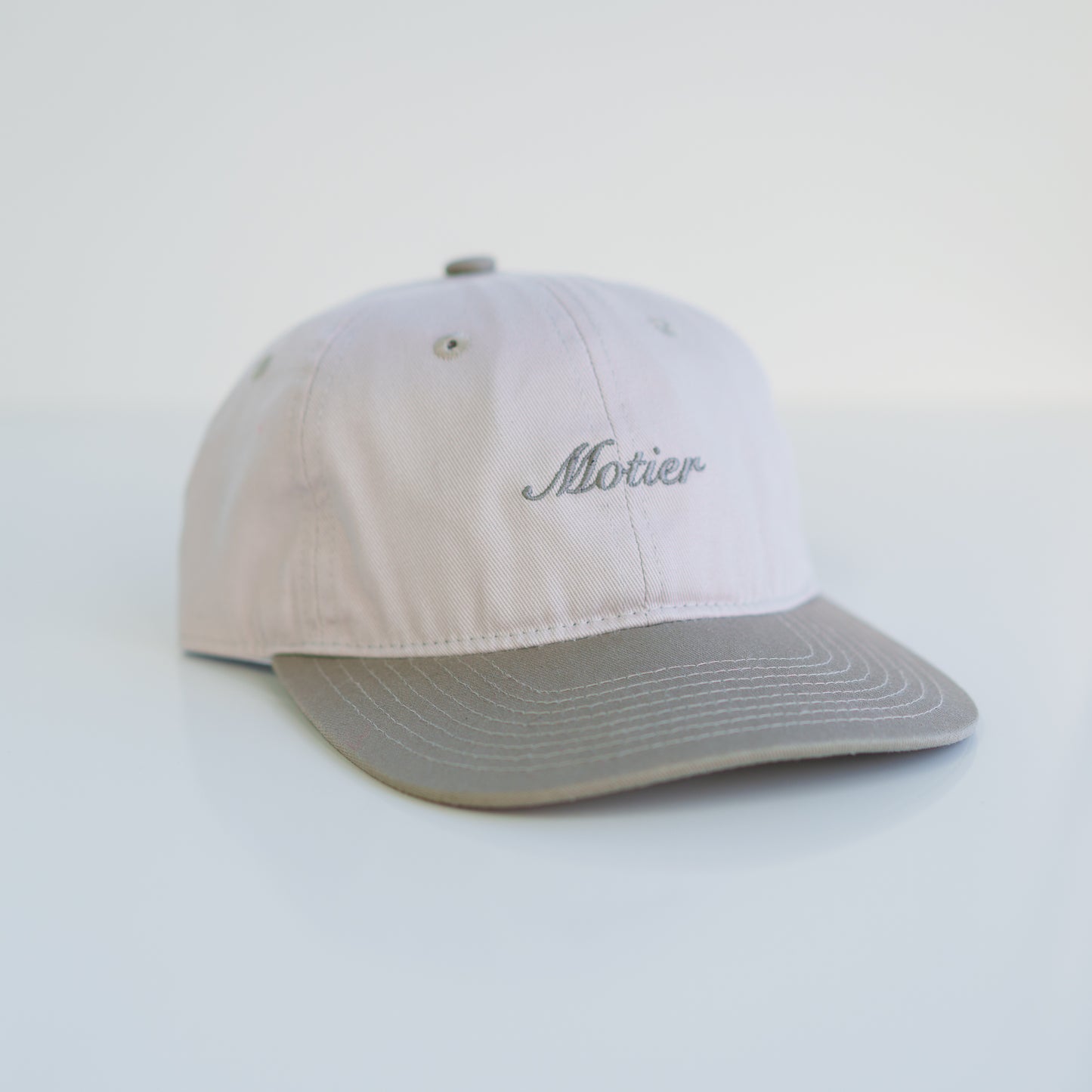 The Two Tone Script Strapback (Grey/Wolf) - Motier Lafayette 