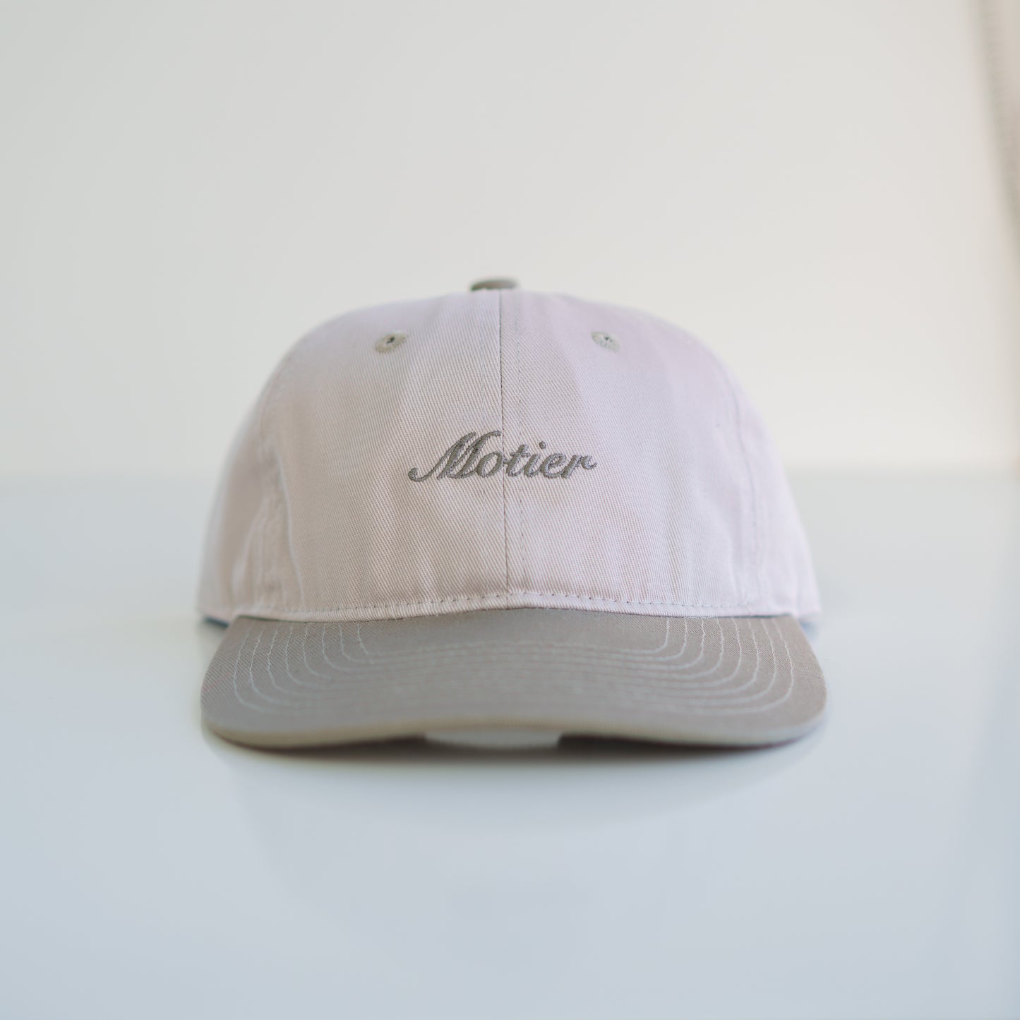 The Two Tone Script Strapback (Grey/Wolf) - Motier Lafayette 