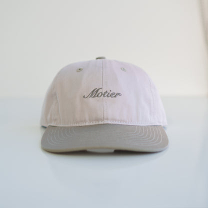 The Two Tone Script Strapback (Grey/Wolf) - Motier Lafayette 