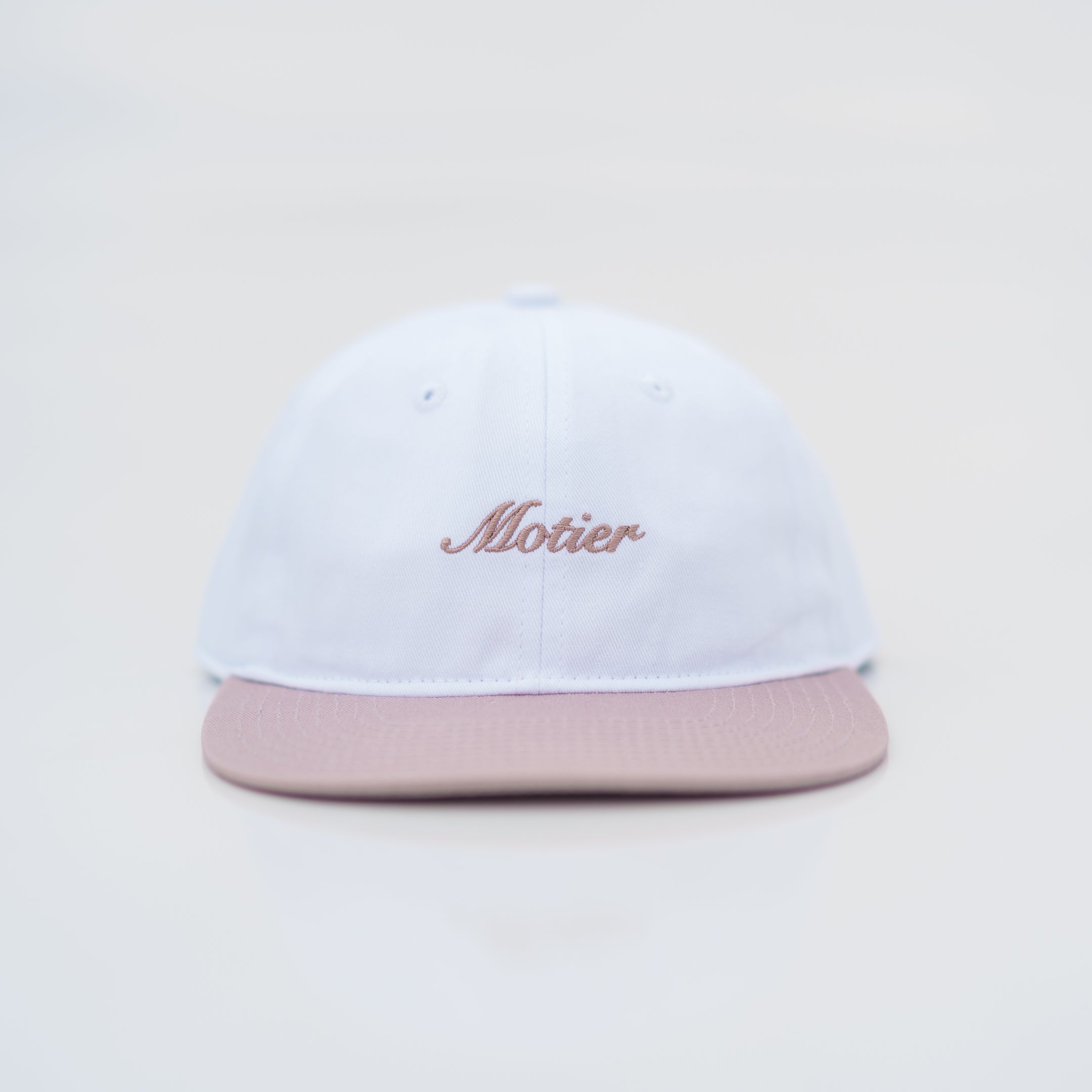 The Two Tone Script Strapback (White/Thunder)