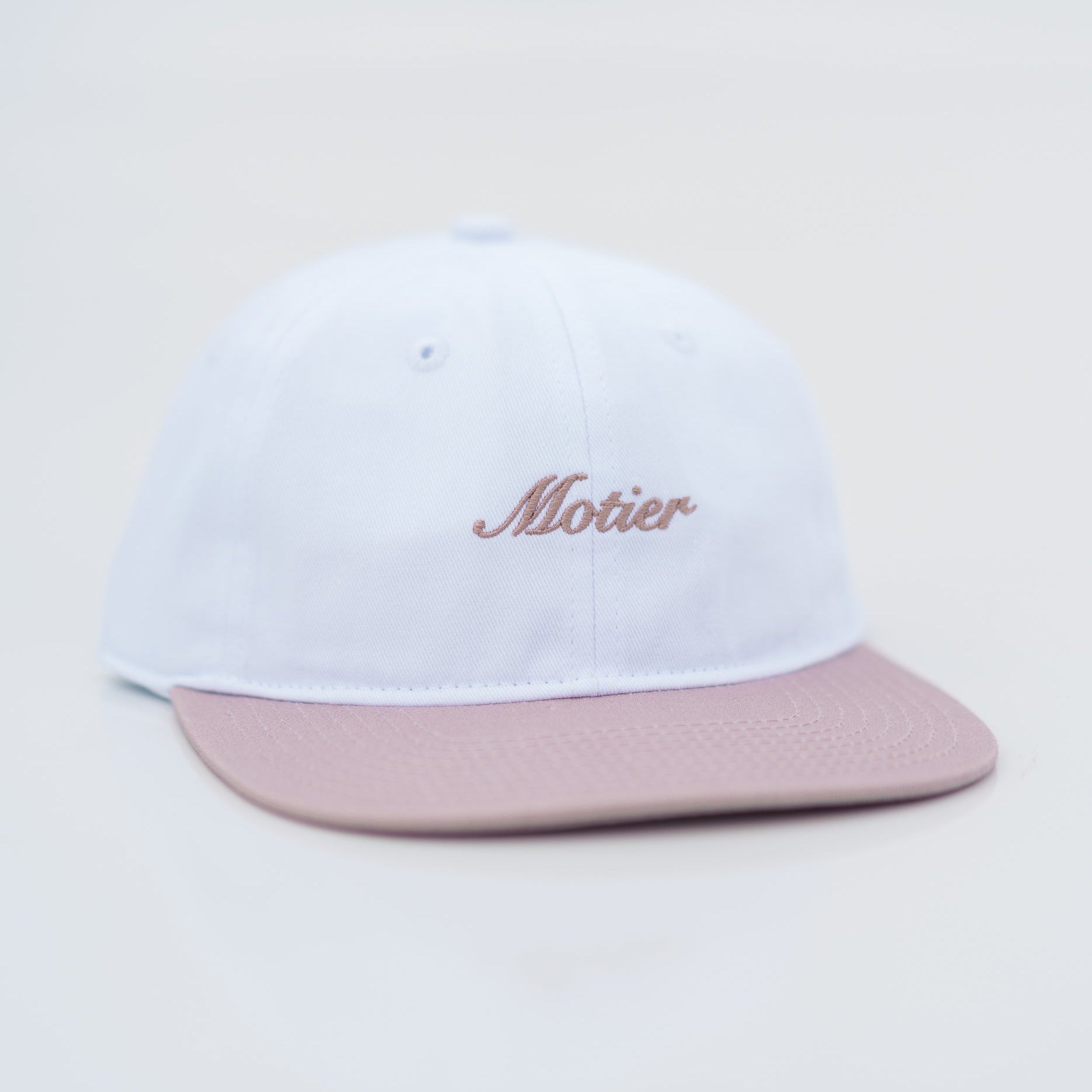 The Two Tone Script Strapback (White/Thunder)